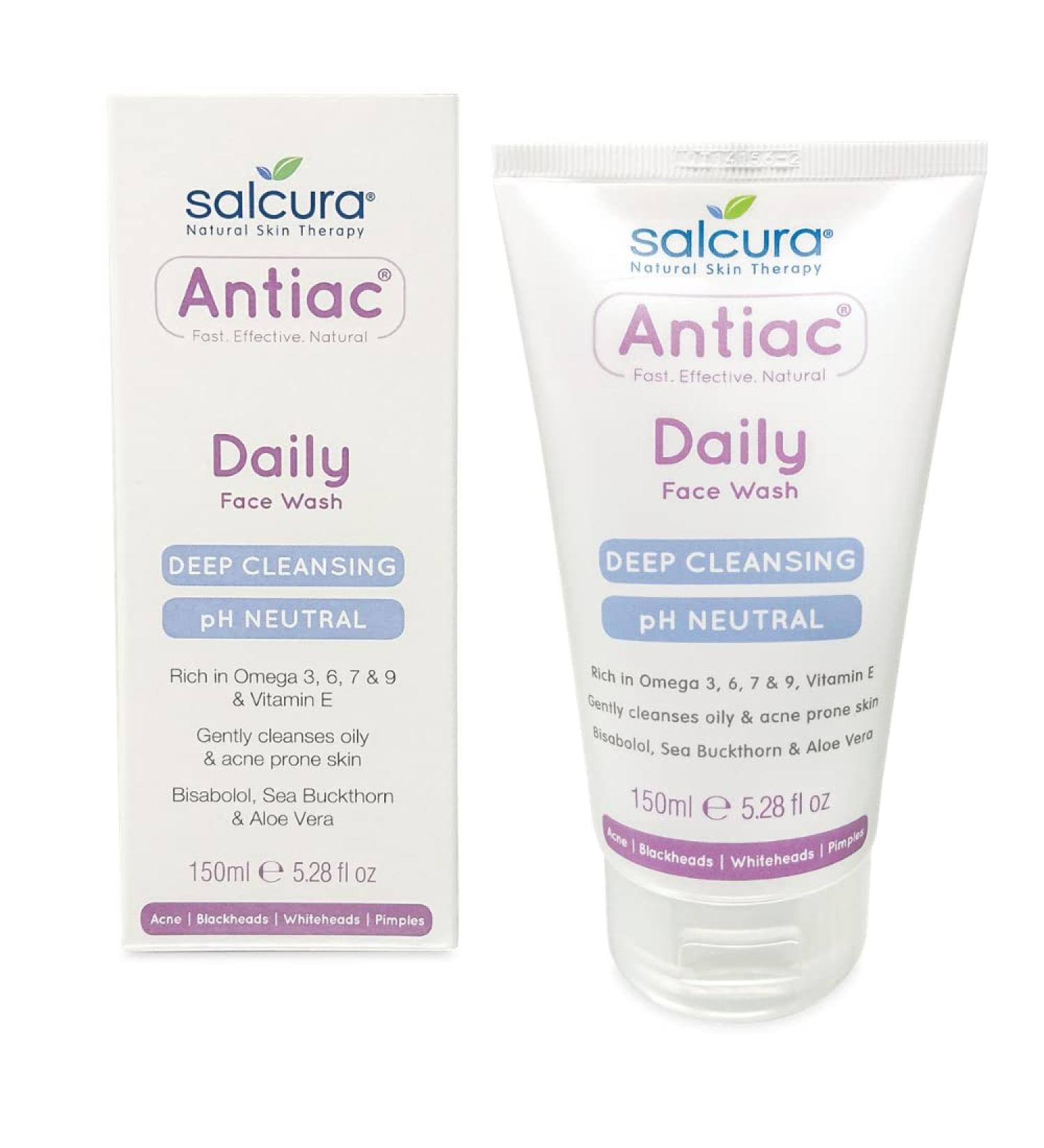 Salcura Natural Skin Therapy Antiac Daily Face Wash - Effective Acne Cleansing for Blemish-Prone Skin 150ml - Buy Online Internationally - Buy Online on SooperMarket.com