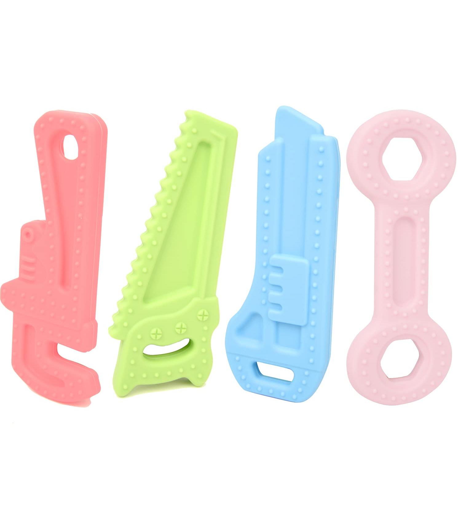 Silicone Baby Teething Toys | BPA-Free & Freezer Safe Infant Chew Toys | Molar Teether with Soft Textures | Easy to Hold & Clean - Buy Online on SooperMarket.com
