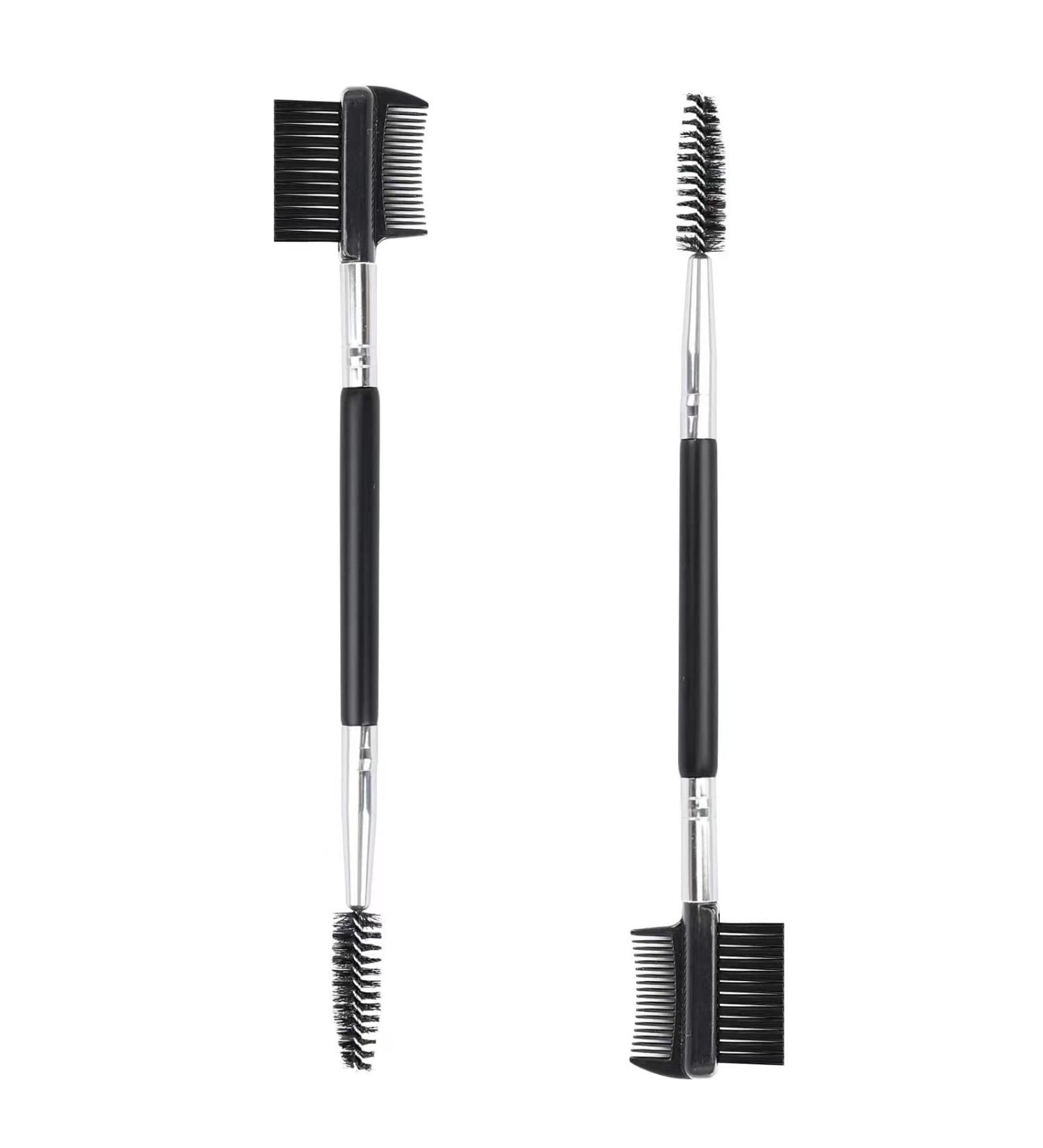 2pcs 3 Head Eyebrow & Eyelash Shaper with Double Head Brush | Includes 3 Different Spoolie Brushes for Makeup Grooming | EC-01 - Buy Online on SooperMarket.com