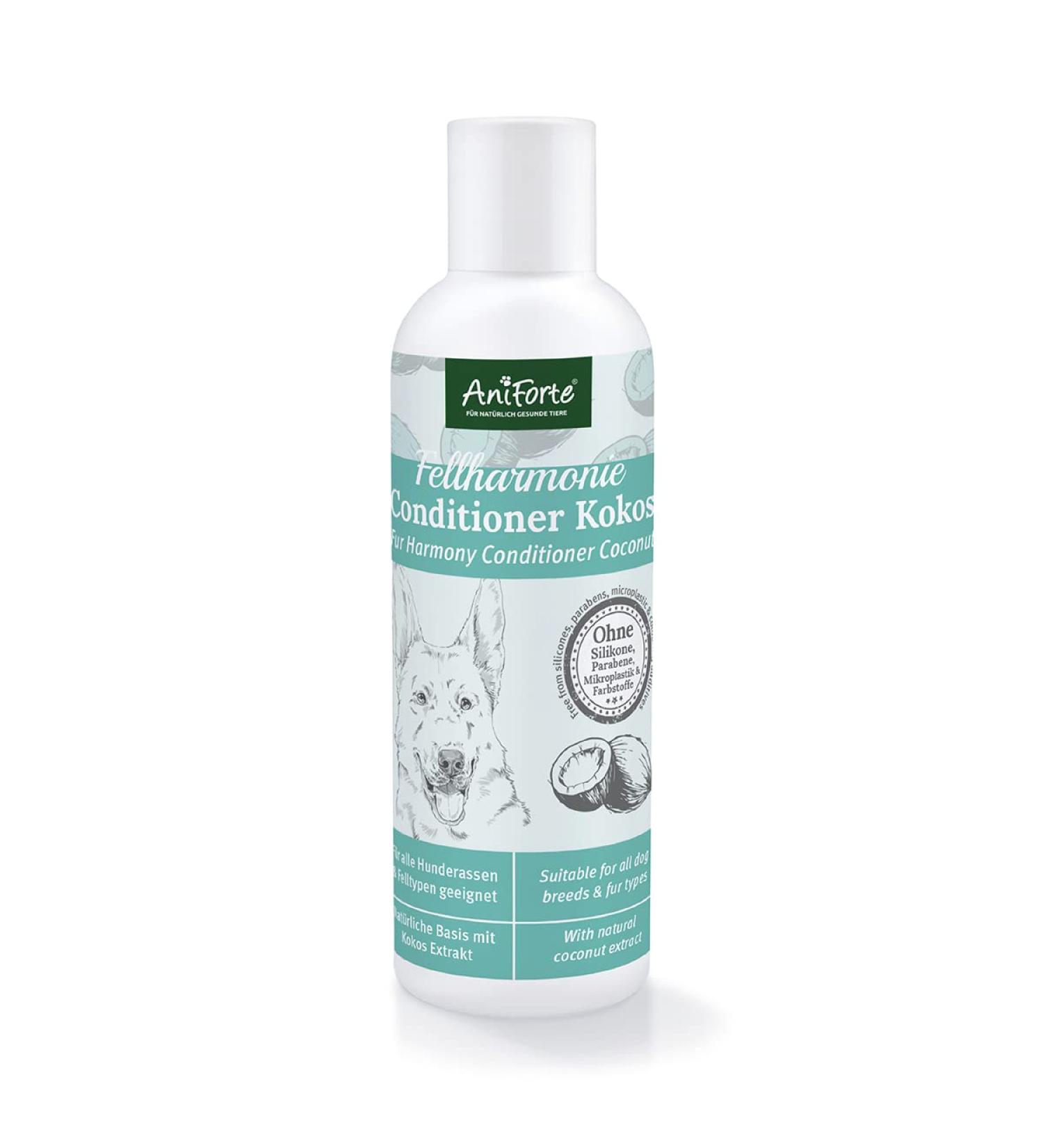 Aniforte Fellharmonie Conditioner for Dogs 200ml - Natural Coconut Oil & Aloe Vera Rinse for All Coat Types Perfume-Free International Shipping - Buy Online on SooperMarket.com