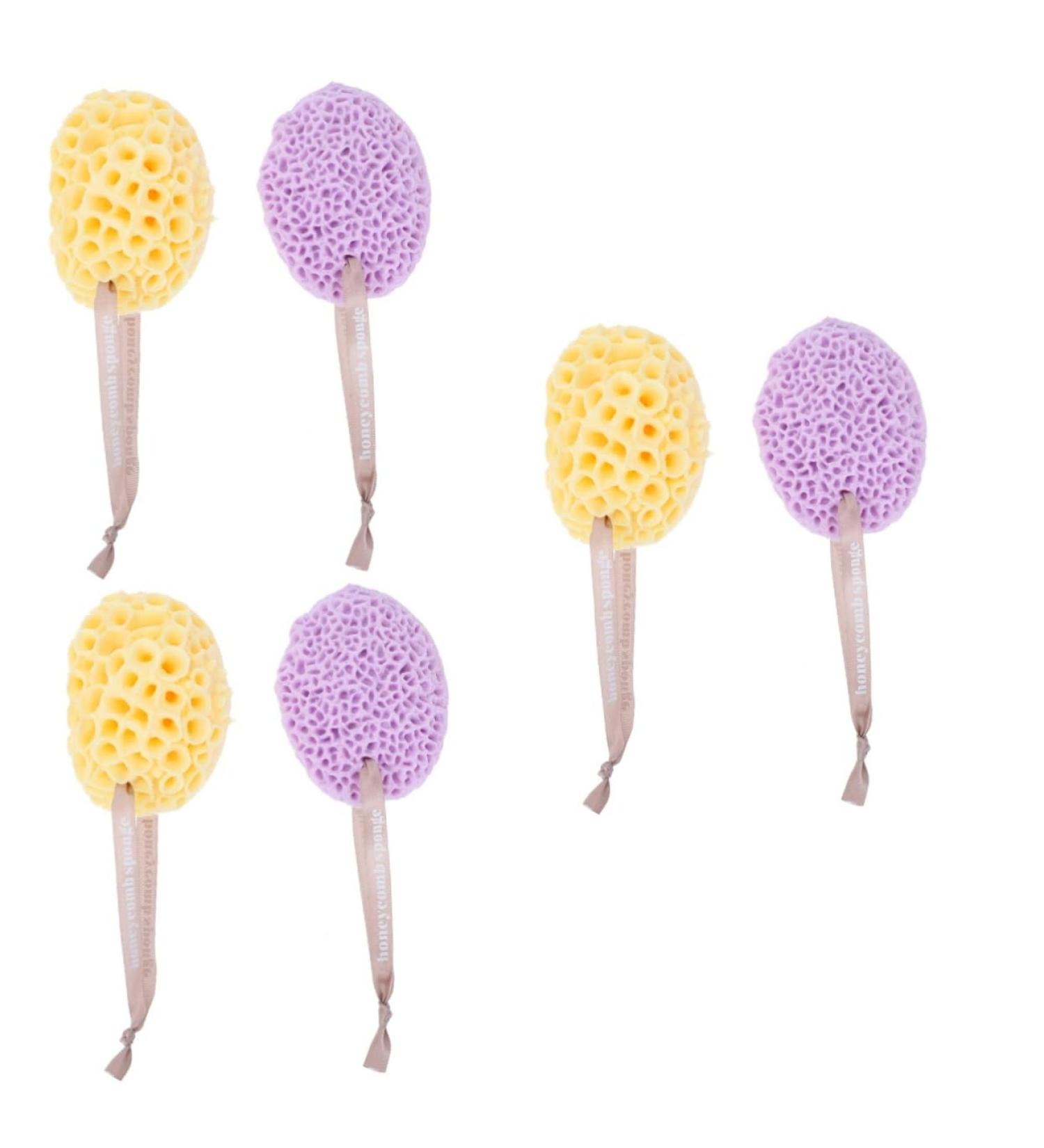 Angoily 6 Pcs Bath Ball Sponges - Kids Foam Sea Sponge & Hydrophilic Body Scrubbers for Spa & Bathing - Buy Online on SooperMarket.com