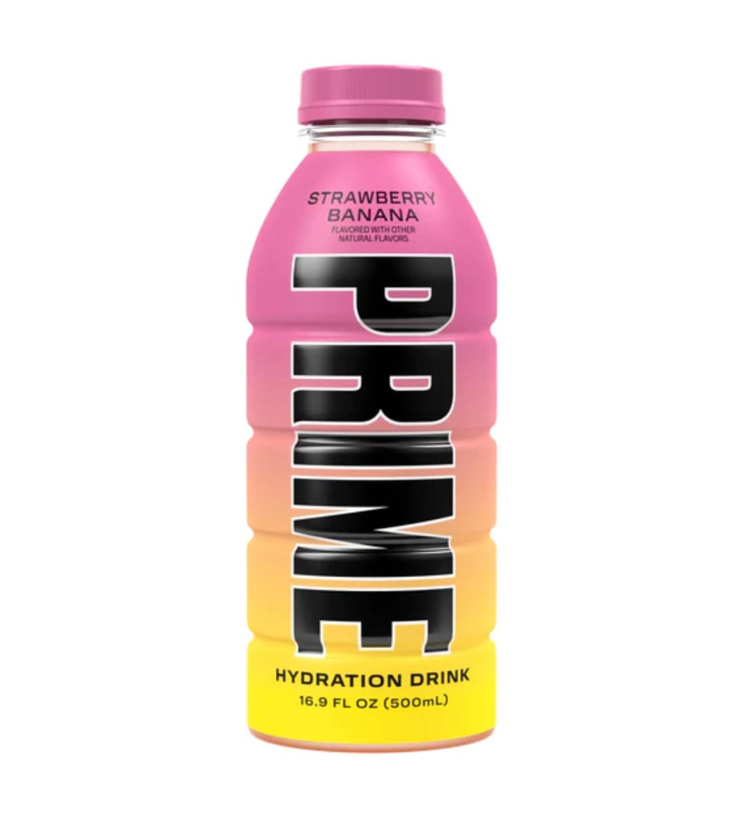 Prime Hydration Strawberry Banana 500ml Logan Paul & KSI American Prime Drink - Limited Edition - Buy Online on SooperMarket.com