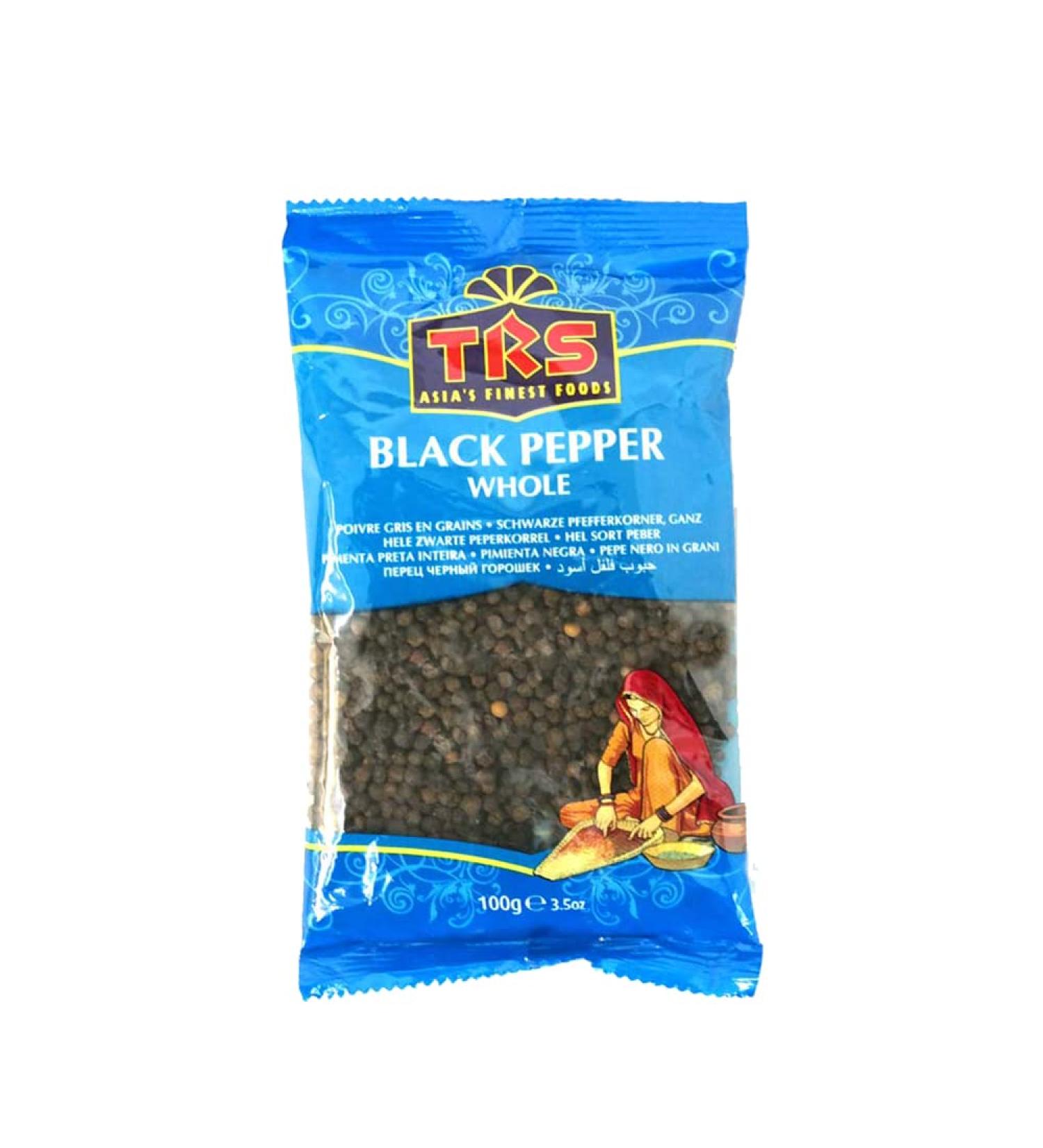 TRS Black Pepper Whole | 100G | Whole Pepper | Gourmet Black Peppercorn | Peppercorns for Grinders |Ground Black Pepper |Indian Origin - Buy Online on SooperMarket.com