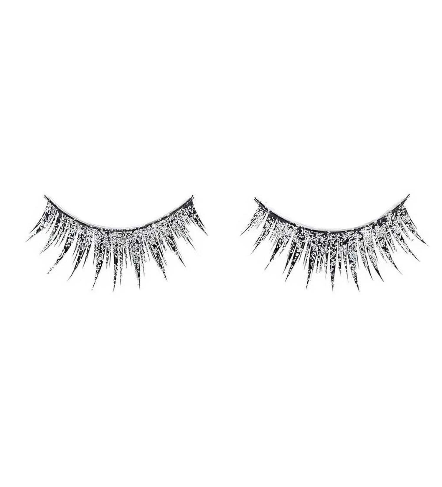 Buy Stunning Silver Glitter Eyelashes for Costumes | Glamorous Party Accessory - International Shipping Available - Buy Online on SooperMarket.com