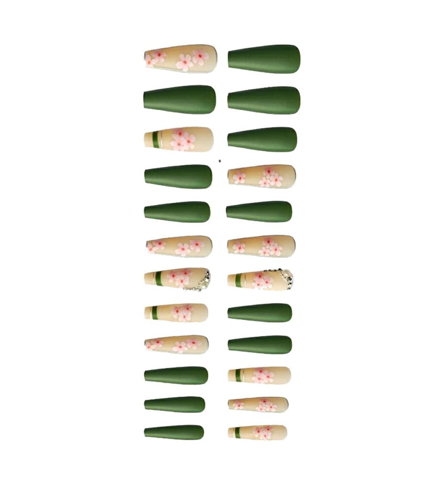 Dajidafu Artificial Nails Decals Nail Wearable Stylish Fingernails Manicure Accessories for Ballerina Wedding Party Office - Buy Online on SooperMarket.com