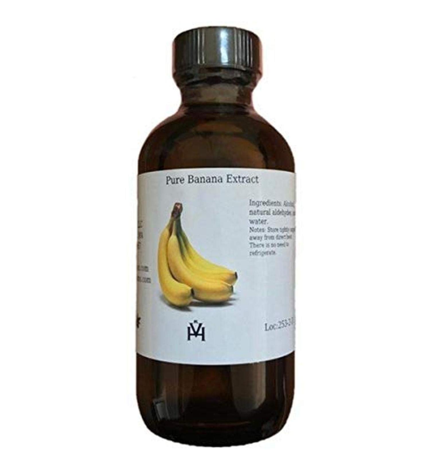 Natural Banana Flavor - Beverages - Breads - Fillings - Sugar Free - Non-GMO - Gluten Free - Kosher - Vegan - 8 oz 8 Fl Oz (Pack of 1)