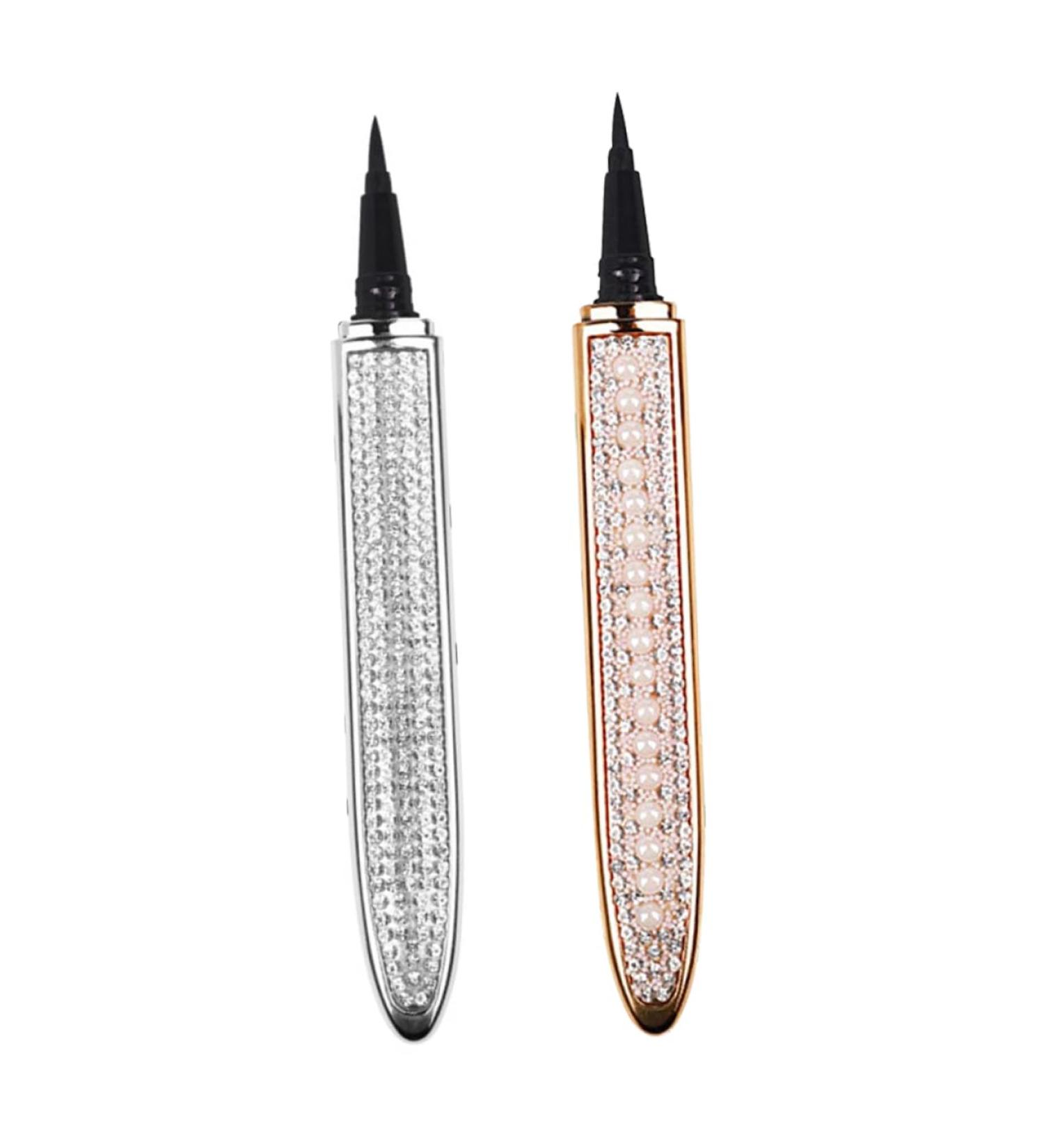 FOYTOKI 2Pcs rose gold plated Self-adhesive Eyeliners Waterproof Liquid Eyeliner 1 count (Pack of 1) Assorted Color - Buy Online on SooperMarket.com