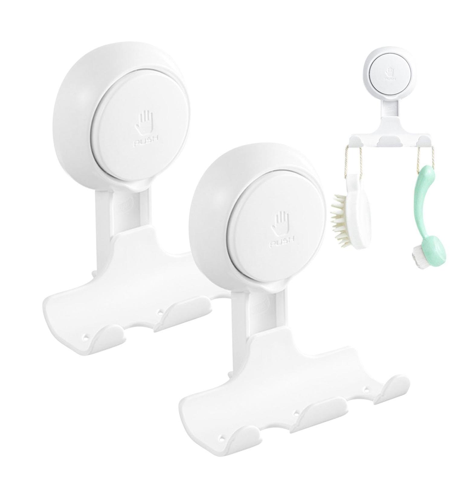 Kasmole Razor Holder | Self-Adhesive Shower Hook for Luffa Towels Hats & Coats - Reusable Wall Hooks for Organized Bath & Shower Space - Buy Online on SooperMarket.com