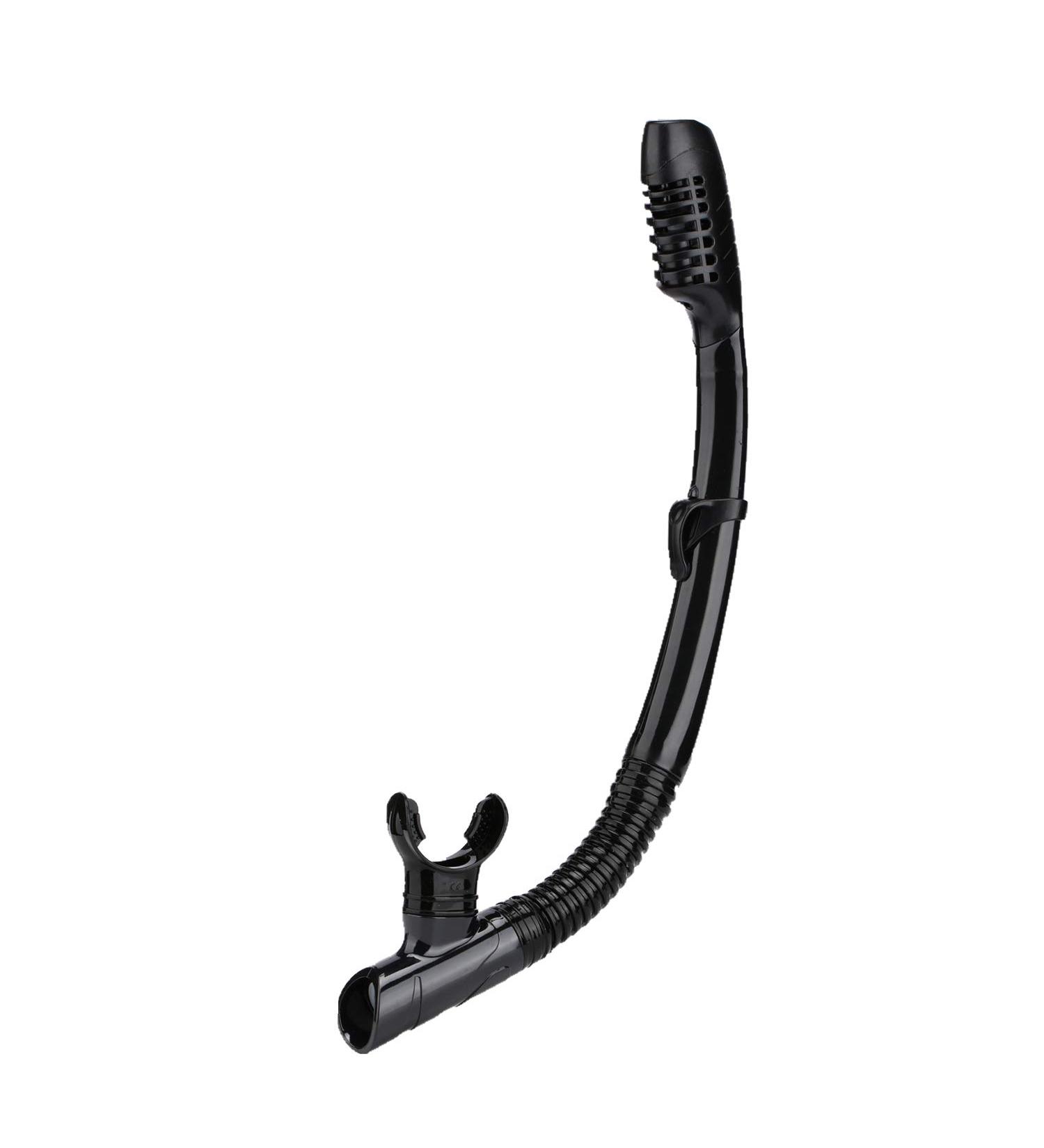 AQUA A DIVE SPORTS Dry Snorkel for Snorkeling, Scuba Diving & Swimming - Adult & Youth - Top Dry Valve, Silicone Mouthpiece - All Black - Buy Online on SooperMarket.com