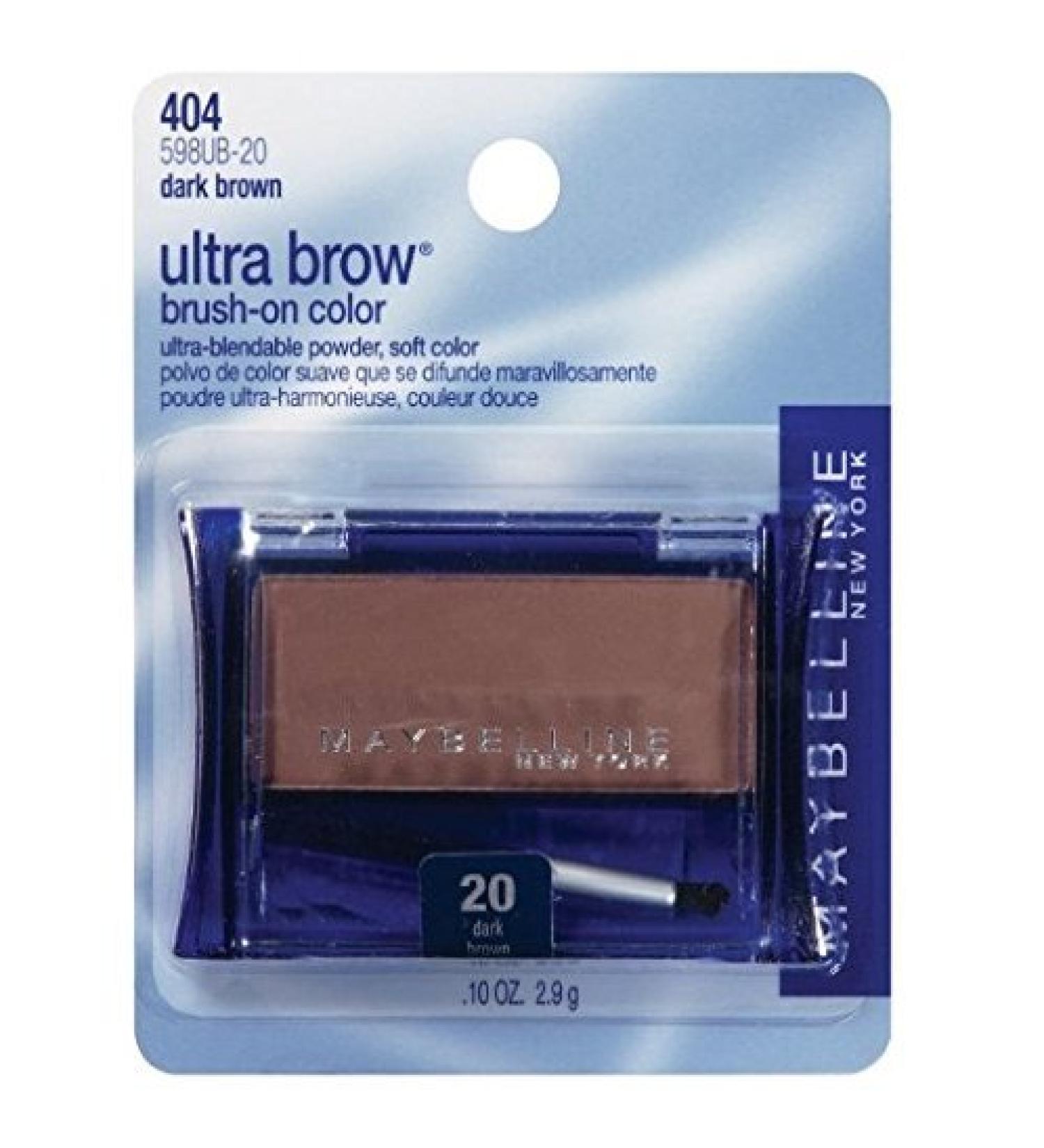 Maybelline New York Ultra-brow Brow Powder 20 Dark Brown 0.1 Ounce Pack of 2