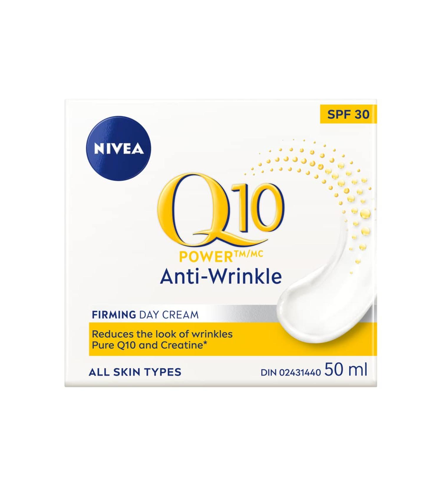 NIVEA Q10 Plus Anti-Wrinkle Day Care Cream SPF 30 - 50ml (1.69 oz) - Buy Online on SooperMarket.com