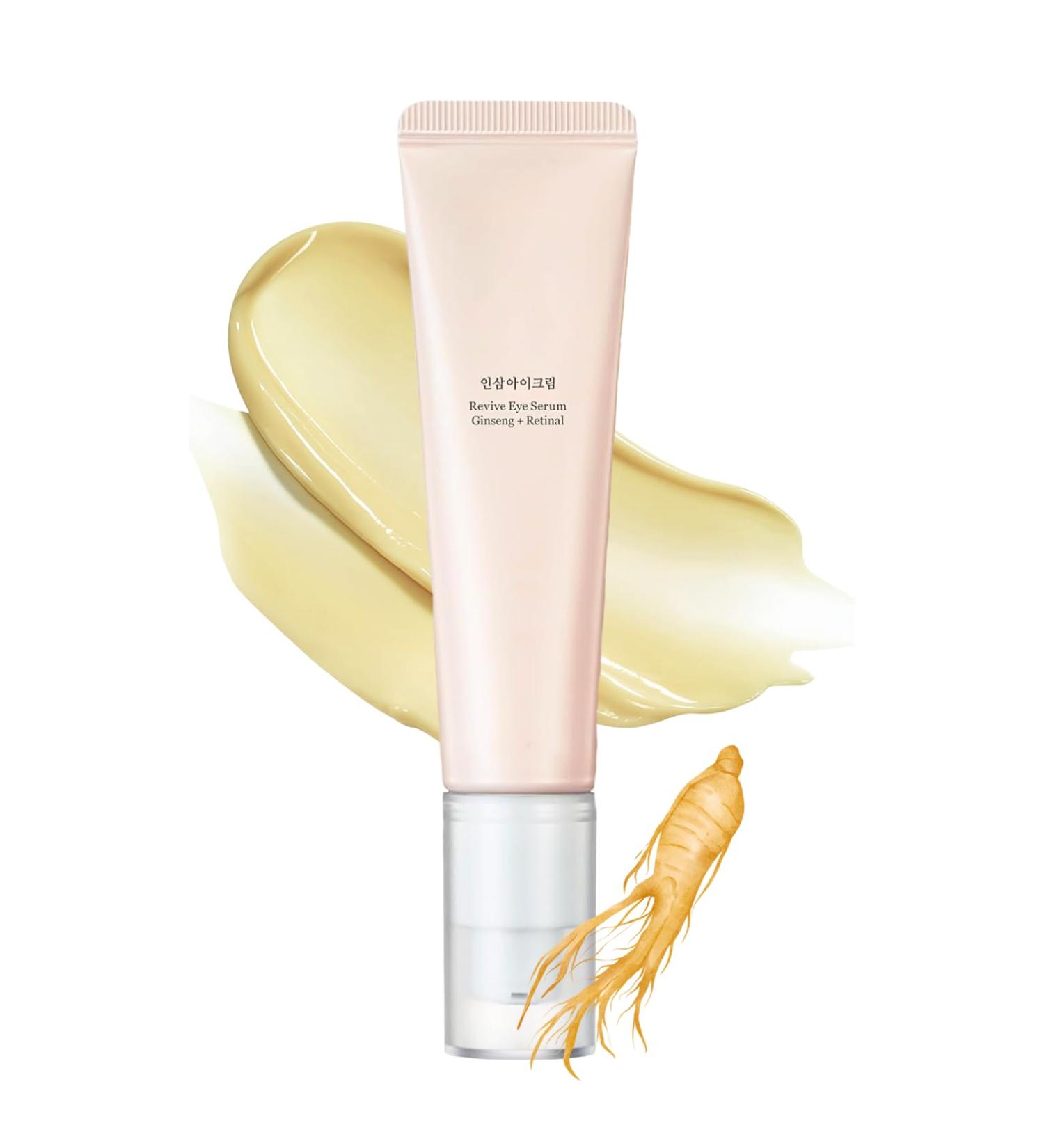 Revive Eye Serum: Ginseng + Retinal Korean Eye Cream for Dark Circles and Puffy Eyes Anti Wrinkle Eye Cream Anti Aging Under Eye Cream Eye Bags Remover Eye Serum for All Skin Types - Buy Online on SooperMarket.com