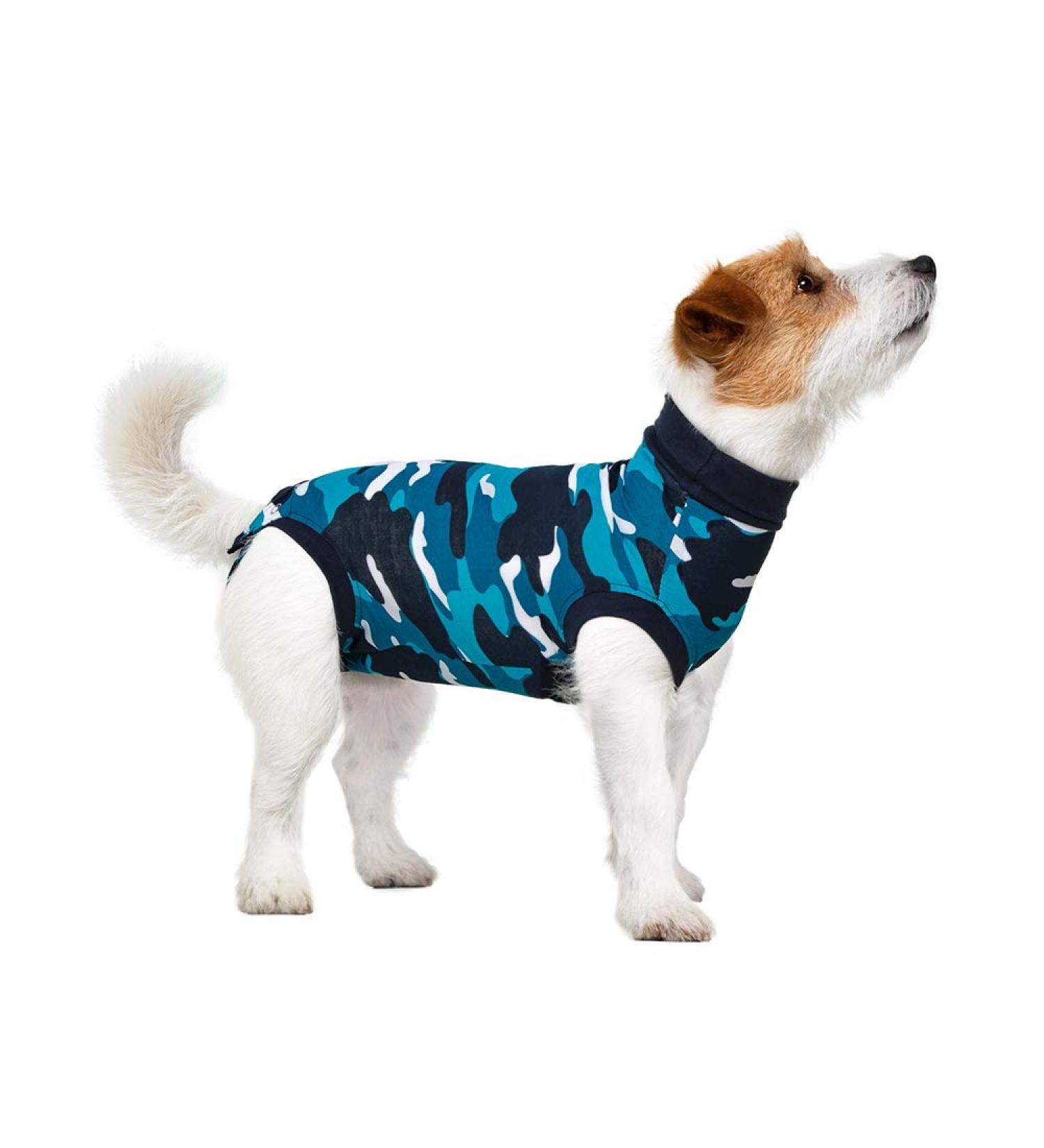 Suitical Recovery Suit for Dogs XS - Blue Camouflage | Extra Small Dog Recovery Outfit - Buy Online on SooperMarket.com