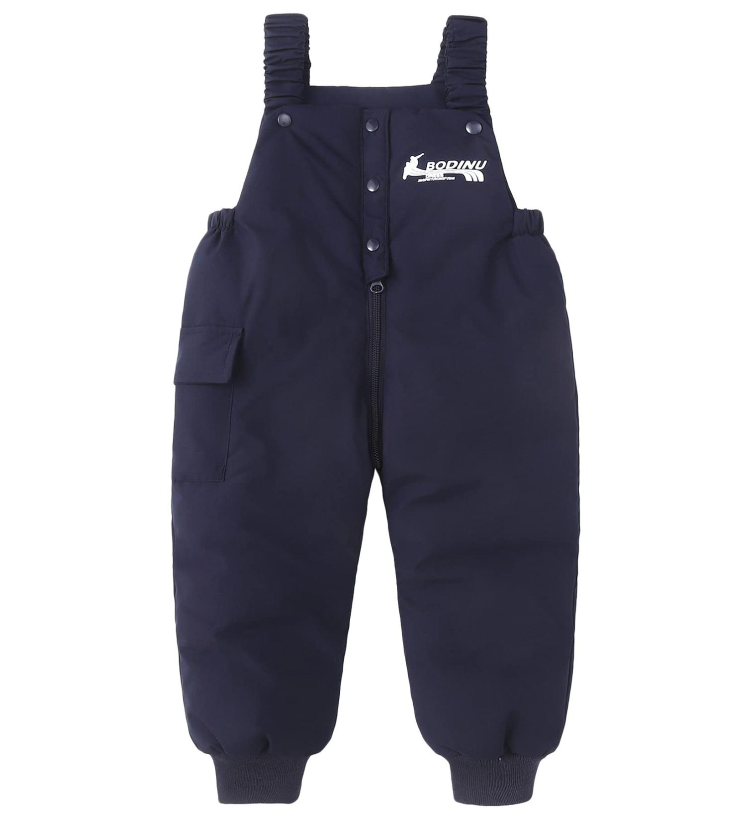 Happy Cherry Baby Winter Pants - Newborn Boys Girls Snow Bib Pant | Infant Toddler Warm Overall Ski Trousers | Windproof Padded Snowsuit Bottoms - Dark Blue (Size 90) - Buy Online on SooperMarket.com