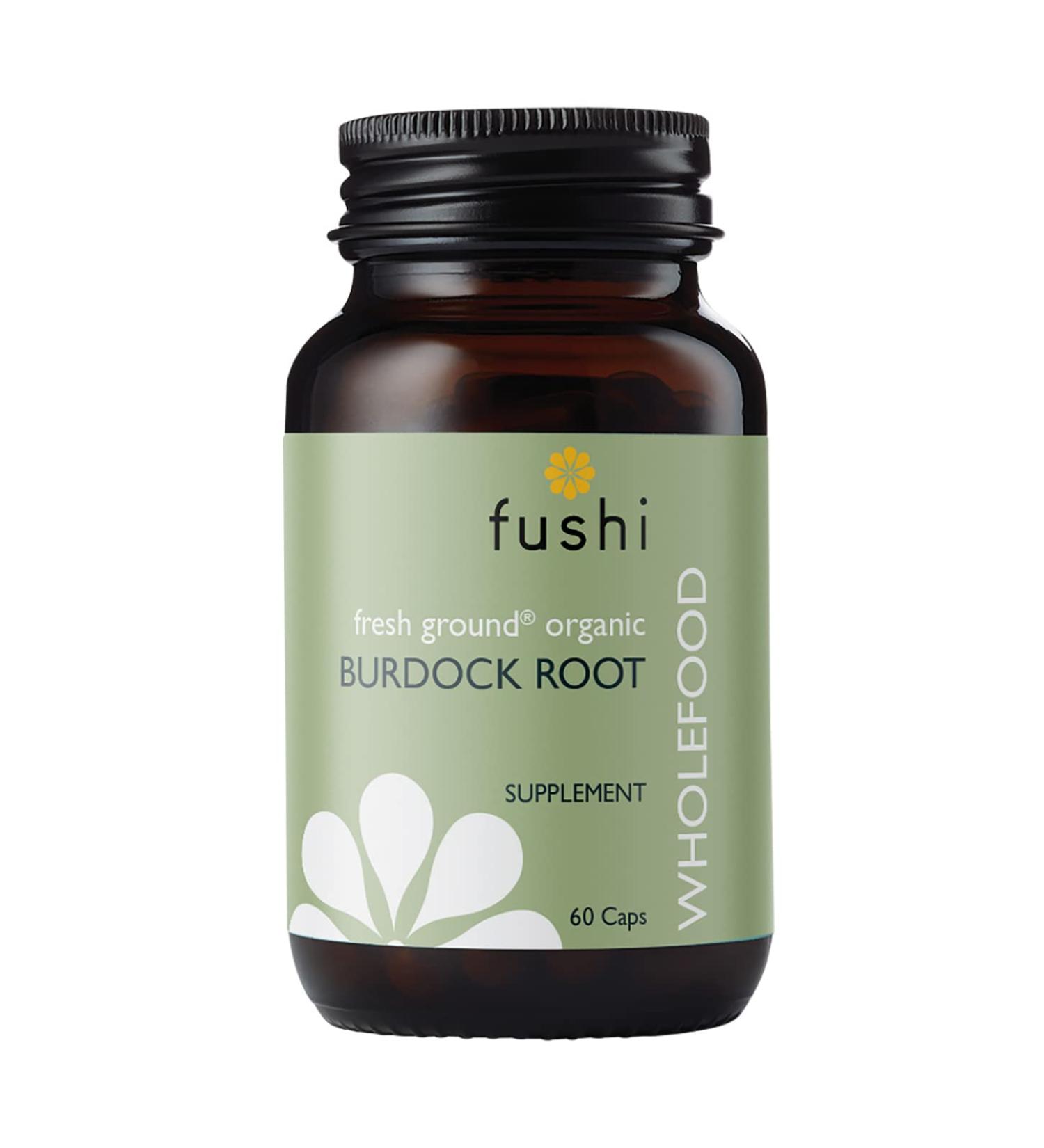 Fushi Organic Burdock Root (Arctium) Capsules 60 Caps | Fresh-Ground Whole Food | Indigenously Sourced Ethical Vegan Made in The UK - Buy Online on SooperMarket.com