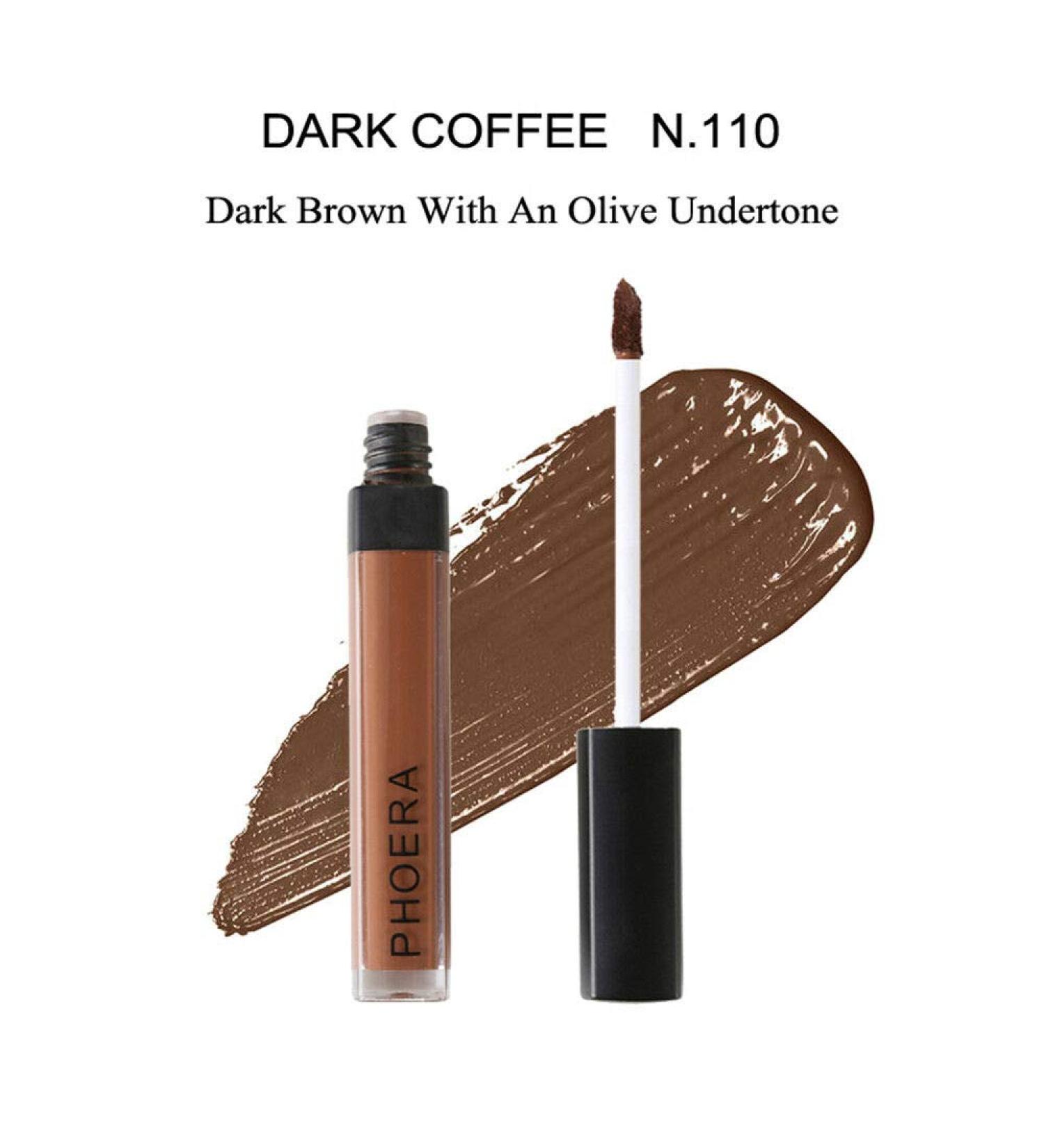 AQUAPURITY PHOERA Liquid Concealer Full Coverage Foundation - Dark Coffee (110) | Cruelty-Free Formula for Under Eye Circles | 28.00g - Buy Online on SooperMarket.com