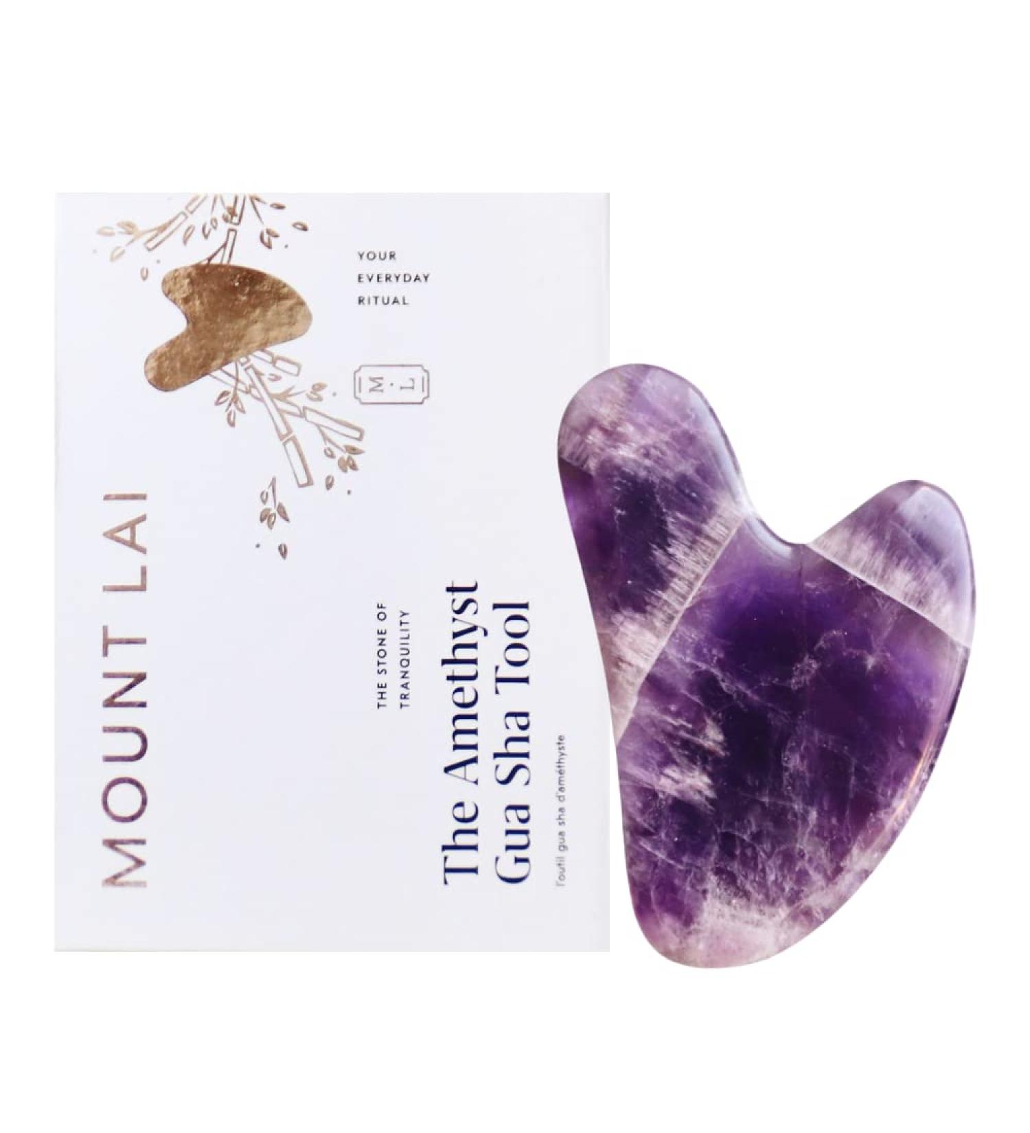 Buy Mount Lai Amethyst Gua Sha Tool | Enhance Your Skincare Routine - Buy Online on SooperMarket.com