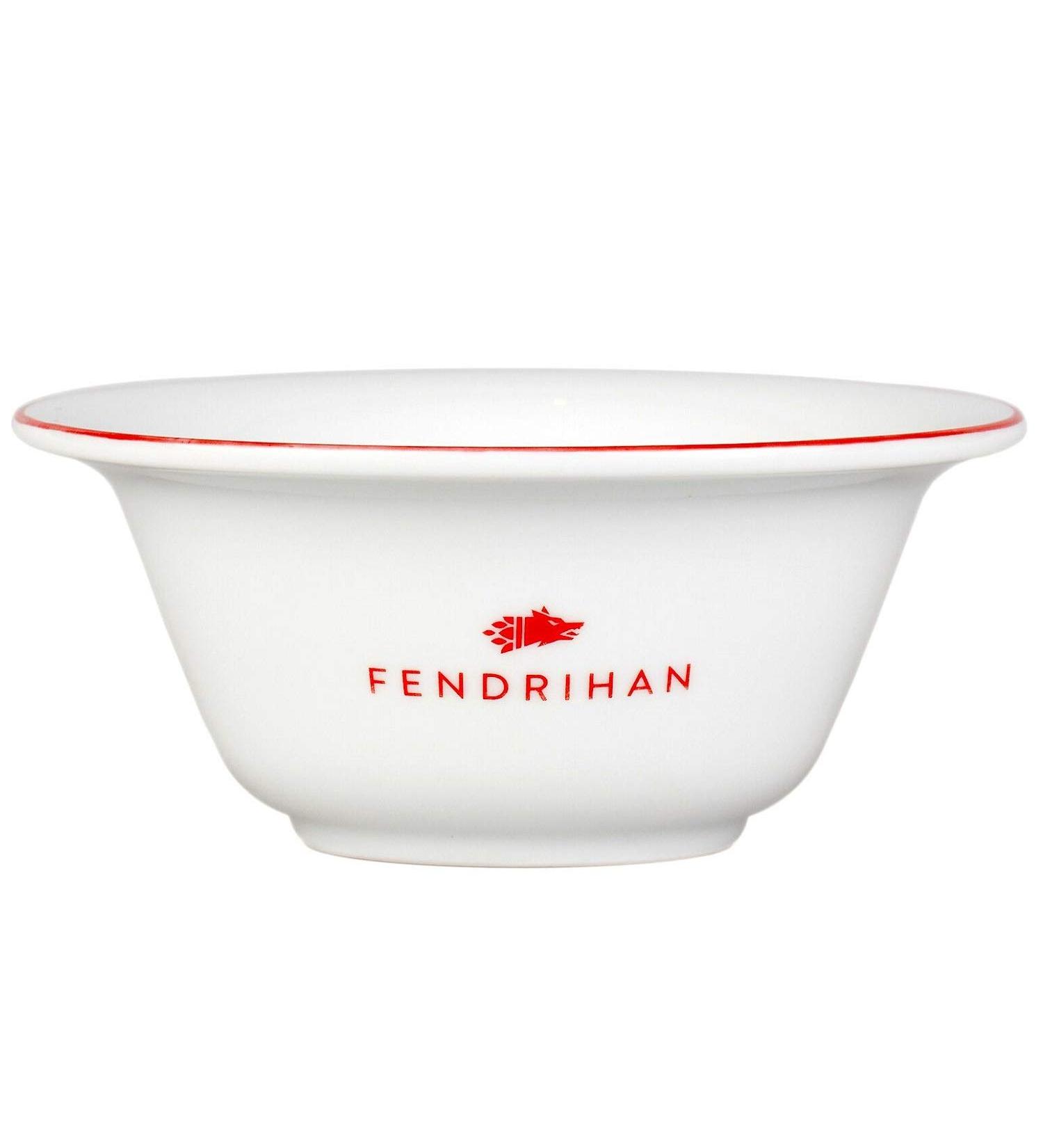 Fendrihan Porcelain Shaving Bowl - Hand-Painted Red Rim for a Luxurious Shaving Experience | International Shipping Available - Buy Online on SooperMarket.com