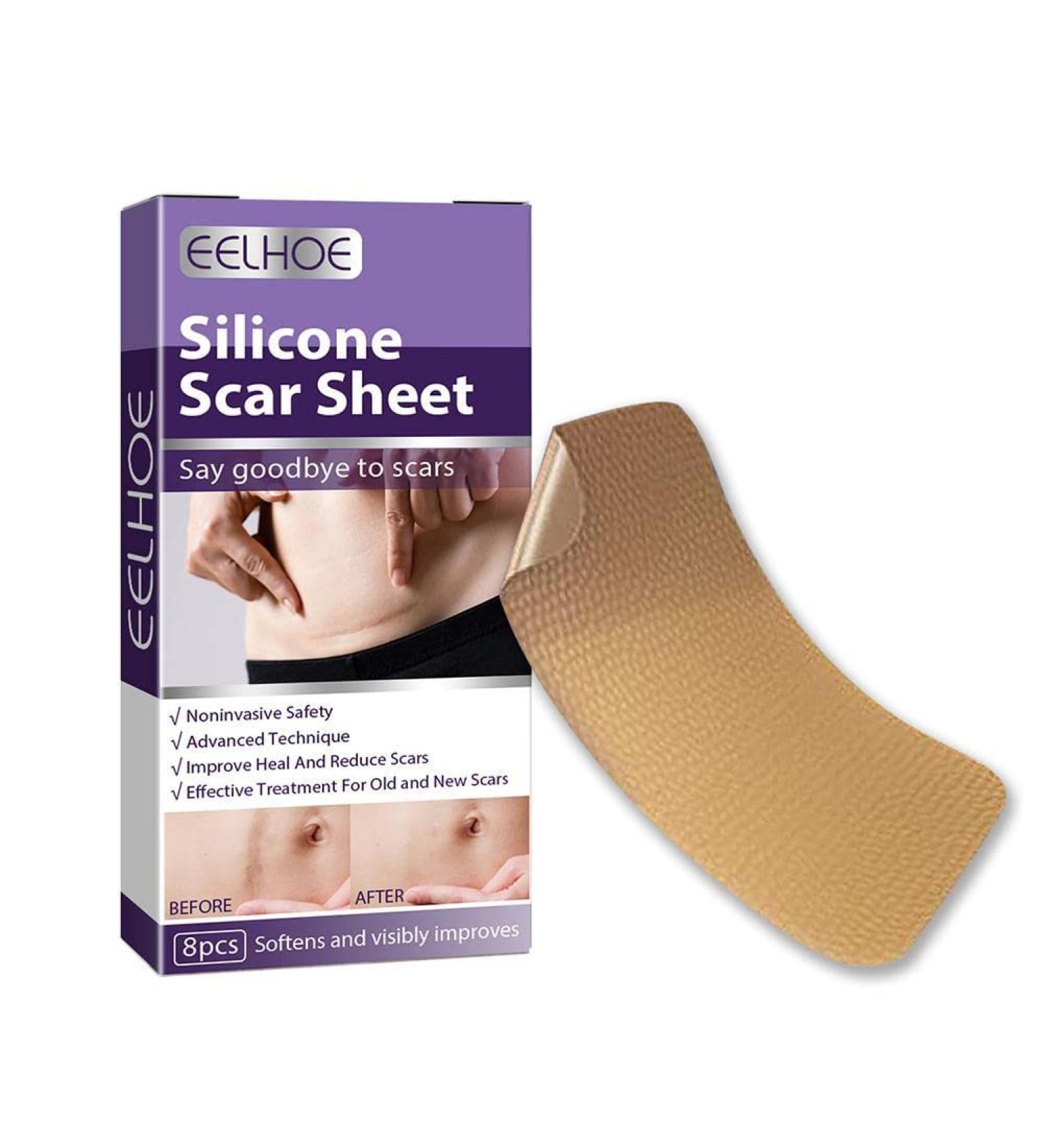 WAITLOVER Skin Color Reusable Silicone Scar Removal Patch - Surgical Self-Adhesive Soft Gel Strip for Burn Repair - Buy Online on SooperMarket.com