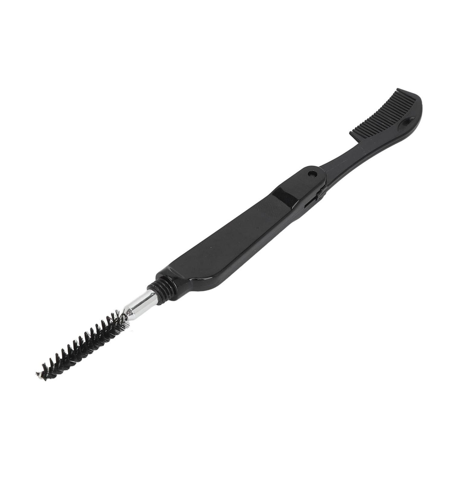 Eyelash Brush Comb Portable Hygienic Plastic Lightweight Reusable Multifunctional Eyebrow Brushes for Makeup (Black) - Buy Online on SooperMarket.com