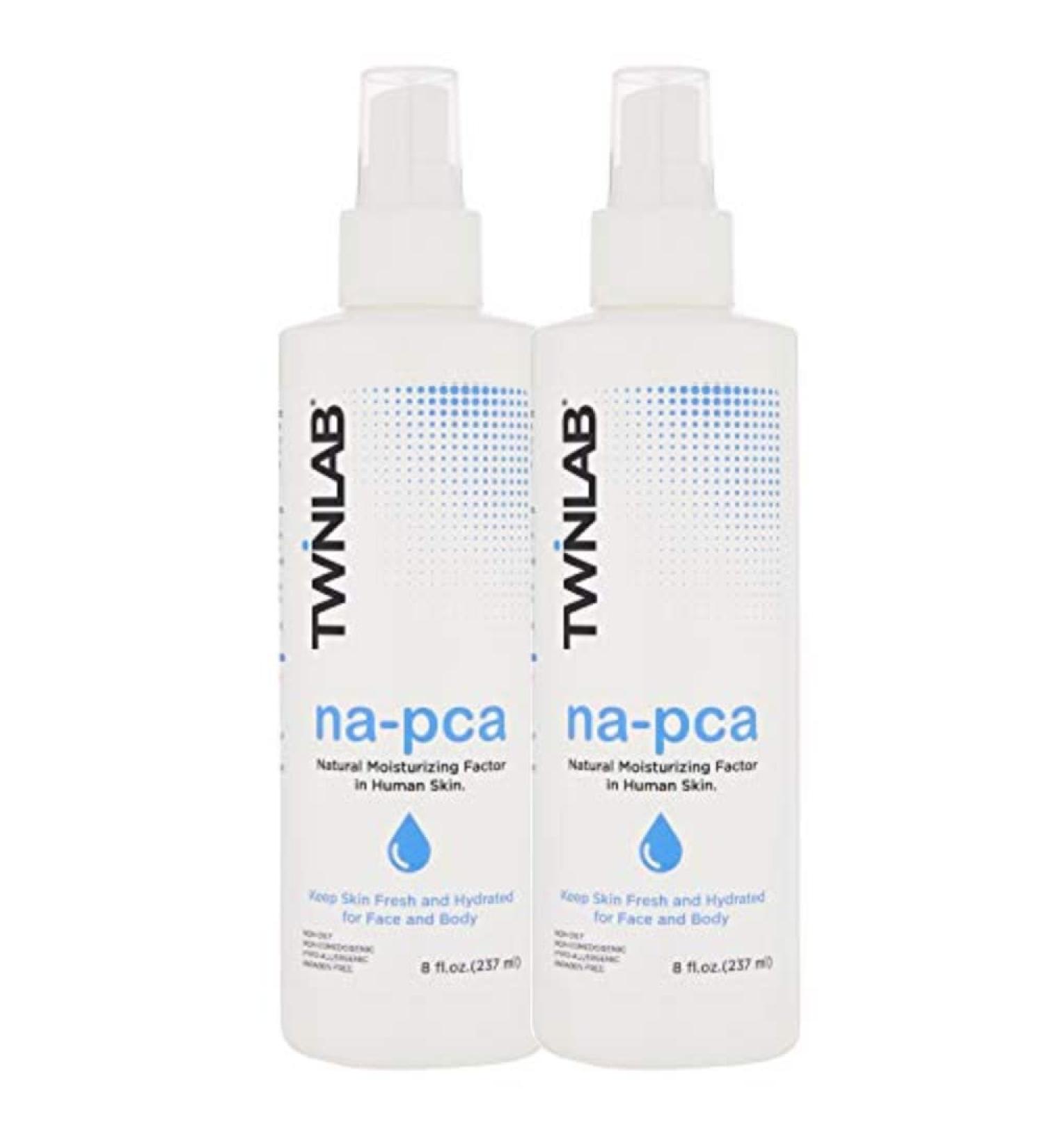 Twinlab Na-Pca Spray - Eucalyptus Oil Body Mist for Women & Men to Support Skin Hydration - 8 fl oz (Pack of 2)