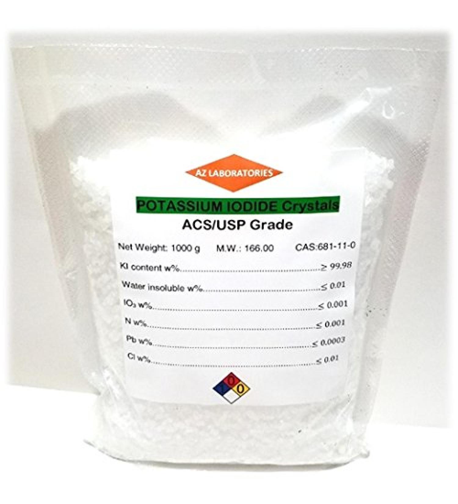 Potassium Iodide - 100% Pure USP Crystals 1000 grams 1 KG