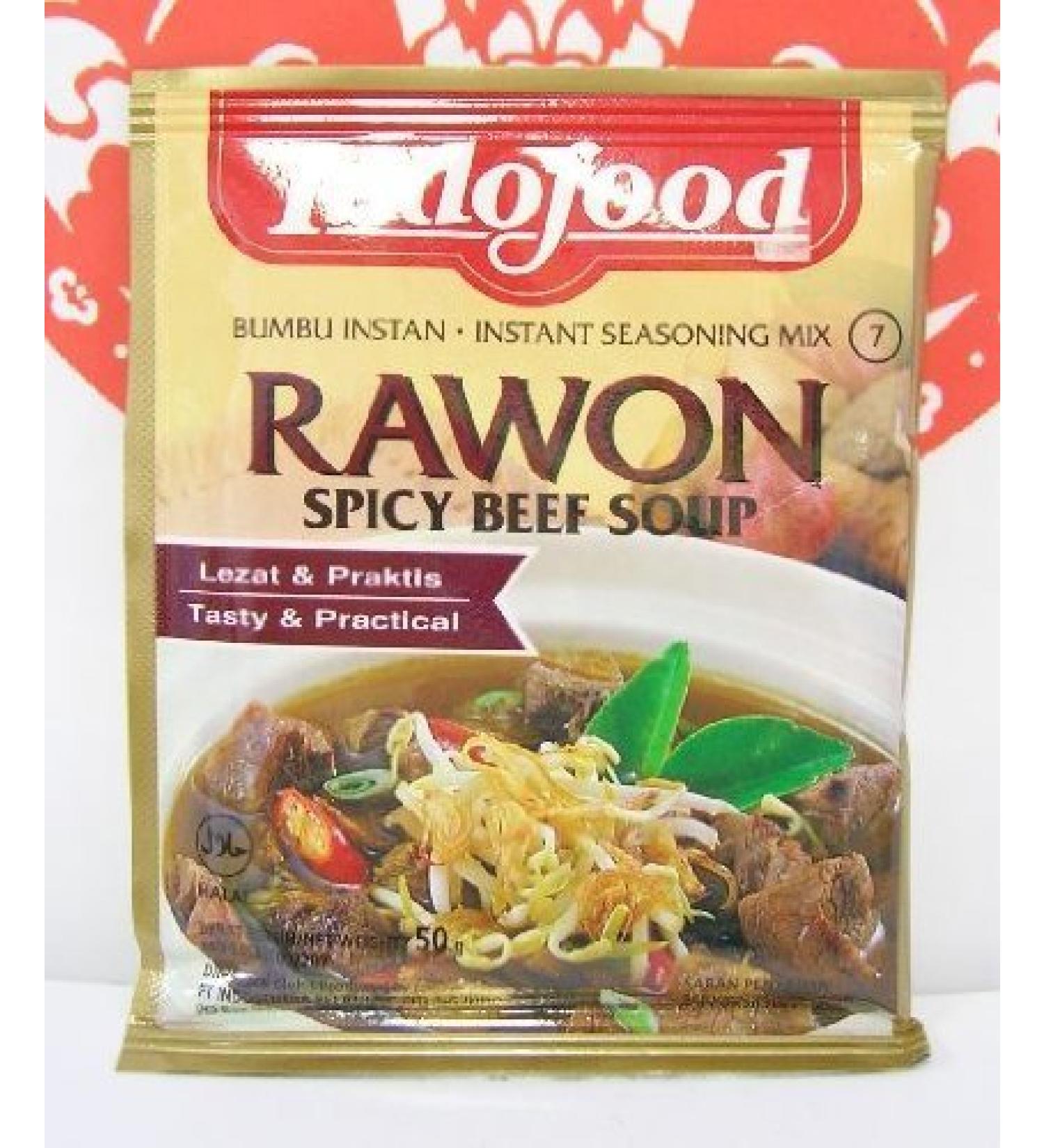 Indofood Rawon (Spicy Beef Soup) - 1.6 oz (12 packs) by Indofood