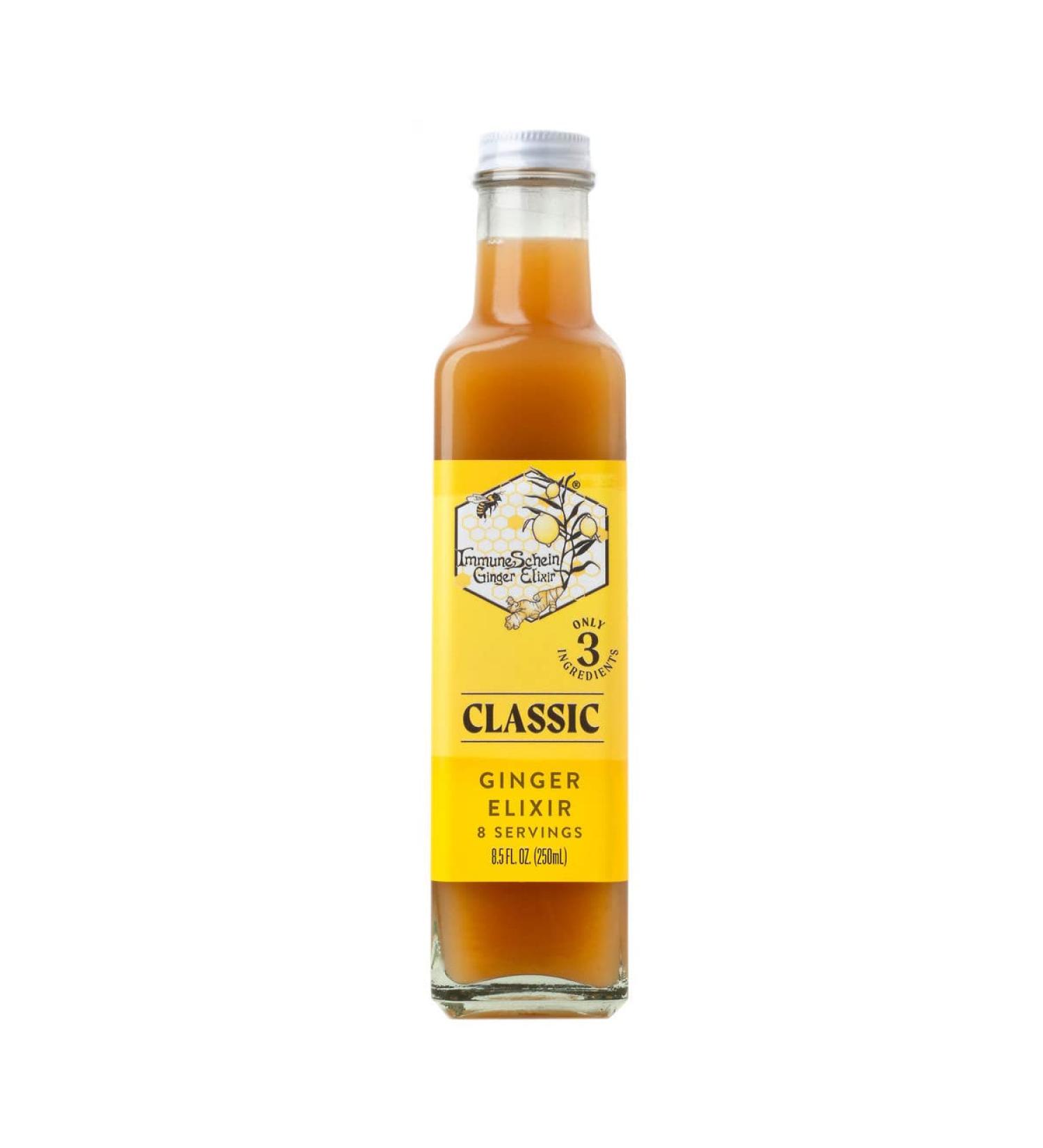 ImmuneSchein Classic Ginger Elixir Shots - Organic Handcrafted Elixir with 3 Real Ingredients - No Water, Vinegar, or Preservatives - 8.5 fl oz - Buy Online on SooperMarket.com