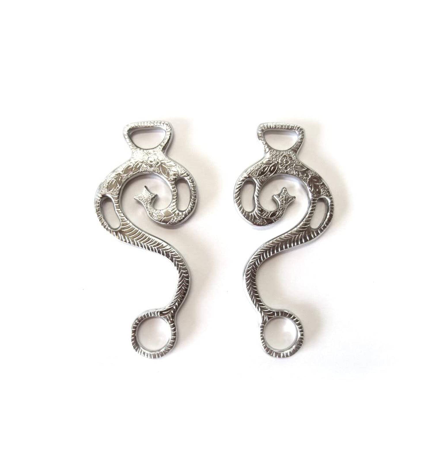 PS Horse Articles - 1 Pair Hackamore Baroque Shanks - Silver Decorated | International Shipping Available  - Buy Online on SooperMarket.com