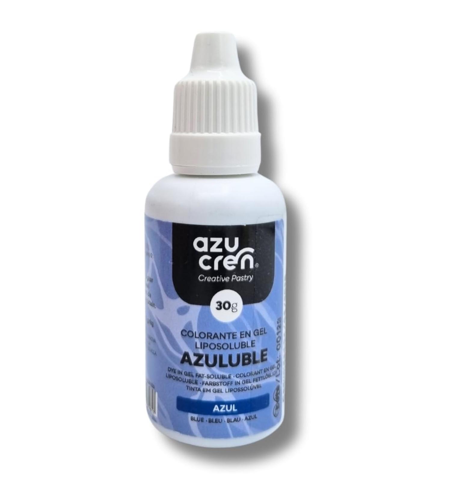 Azucren Oil Based Food Gel Colouring Blue Ideal for Chocolate Buttercream and Cream 30 G - Buy Online on SooperMarket.com
