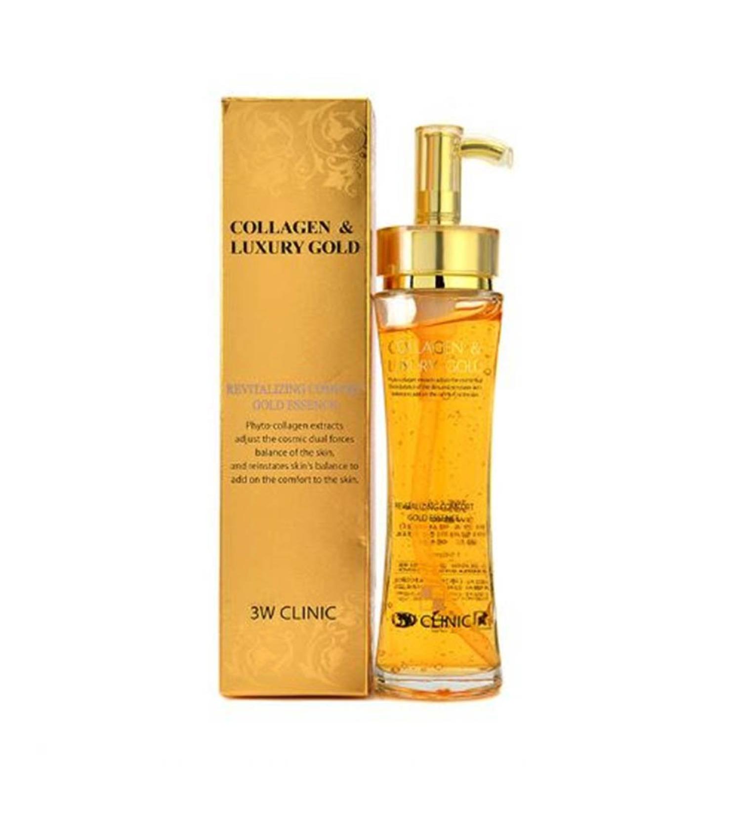 3W Clinic Collagen Luxury Gold Essence 150ml - Best Anti-Aging Serum for Radiant Skin | International Shipping - Buy Online on SooperMarket.com