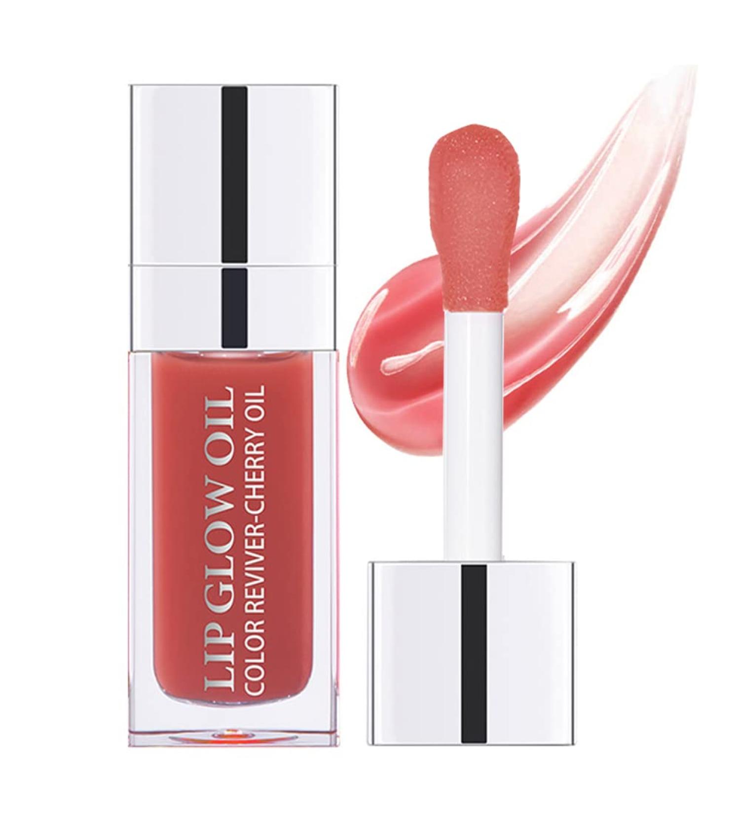 GL-Turelifes Plumping Lip Gloss Oil - Hydrating Tinted Lip Balm for Long Lasting Nourishment | Transparent Lip Oil with Glitter Shine Primer | Non-Sticky Lip Care in 012Rosewood - Buy Online on SooperMarket.com