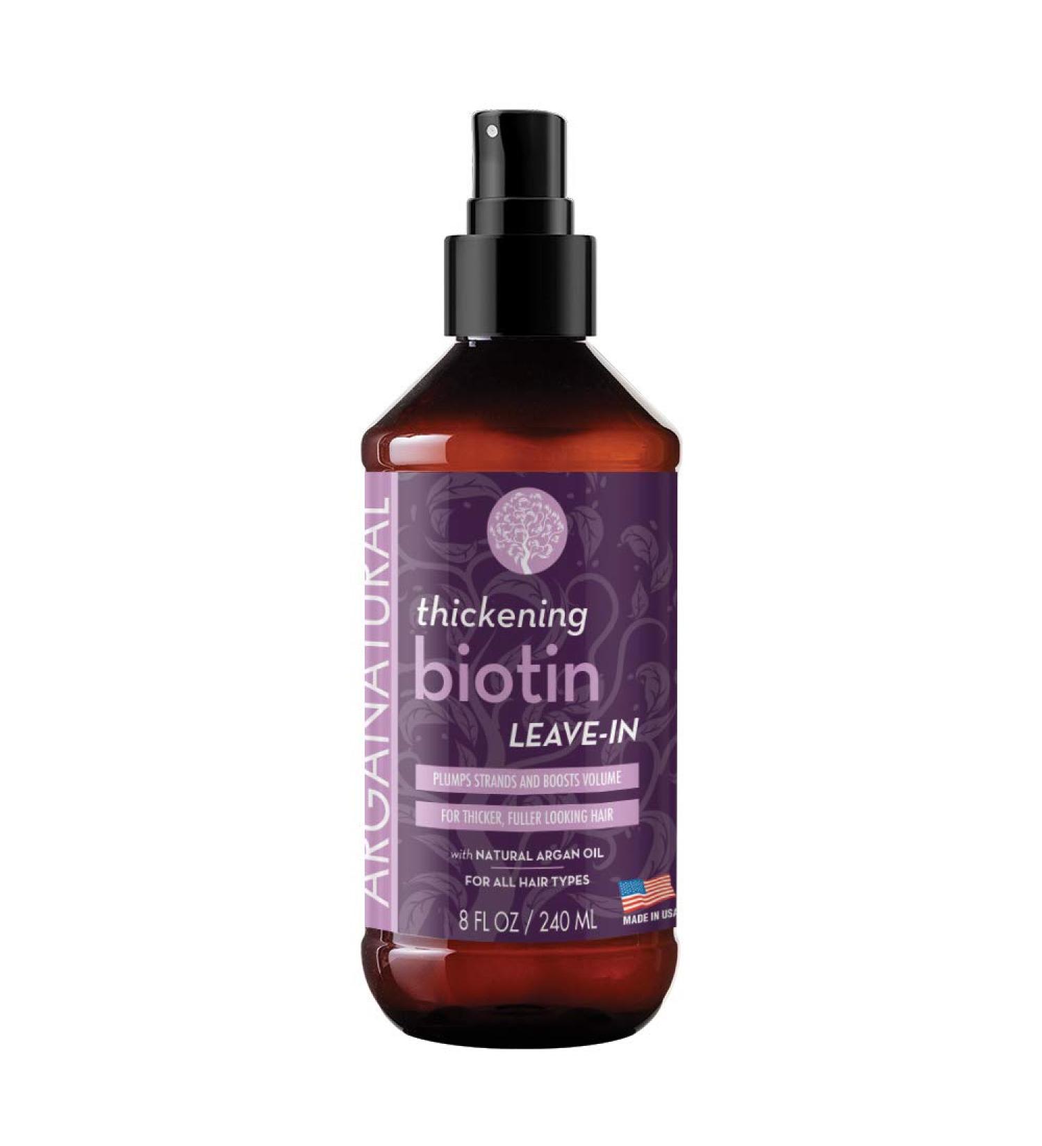 Arganatural Biotin Leave In Conditioner & Detangler | 8 fl oz Spray Bottle - Buy Online on SooperMarket.com