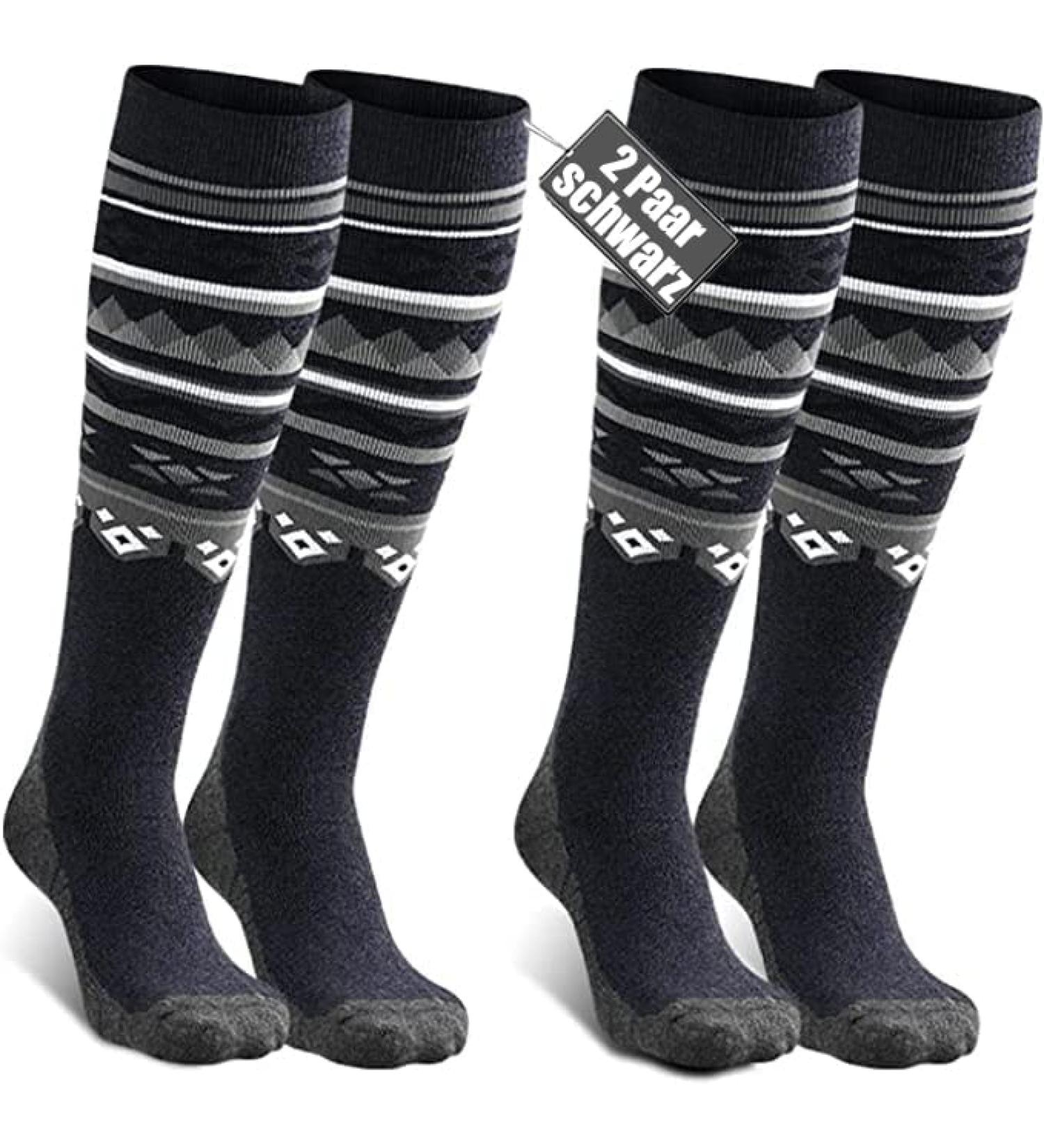 Tonifay Merino Wool Ski Socks for Men Women & Children - Warm Breathable Knee Socks for Skiing & Snowboard - Couples 2-Pack Size 43-47 - Buy Online on SooperMarket.com
