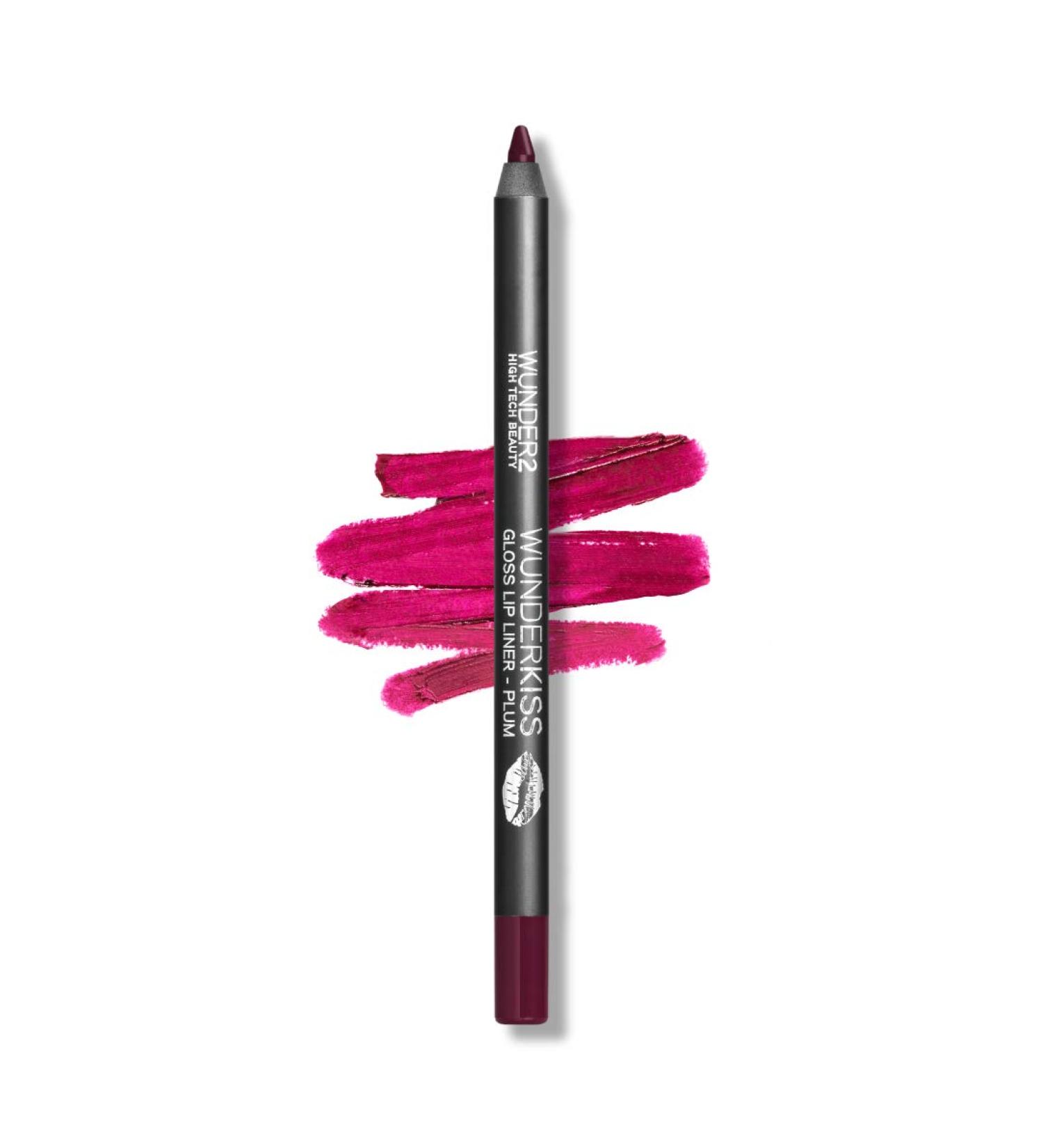 Wunder2 Wunderkiss Plum Gloss Lip Liner Pencil - Long Lasting High Shine - Buy Online on SooperMarket.com