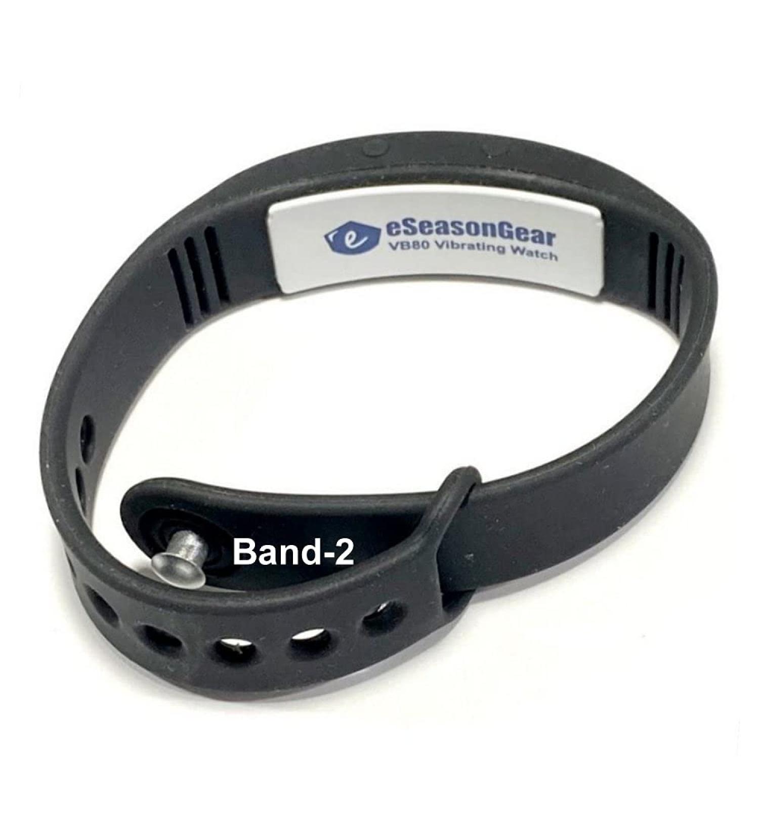 eSeasonGear VB80 12 Alarm Vibrating Watch for ADHD Medication Reminder - Black-Large, Silent Vibration Shake Wake - Modern Design - Buy Online on SooperMarket.com