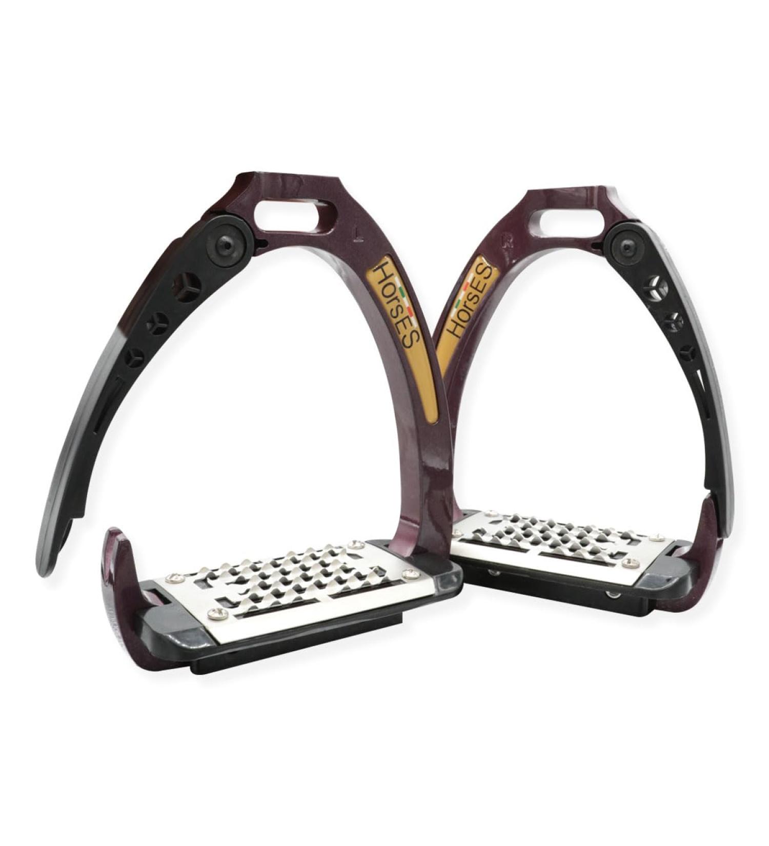 Buy Modern Bordeaux/Black Horse Safety Stirrups | Ultimate Comfort & Security for Riders - International Shipping - Buy Online on SooperMarket.com