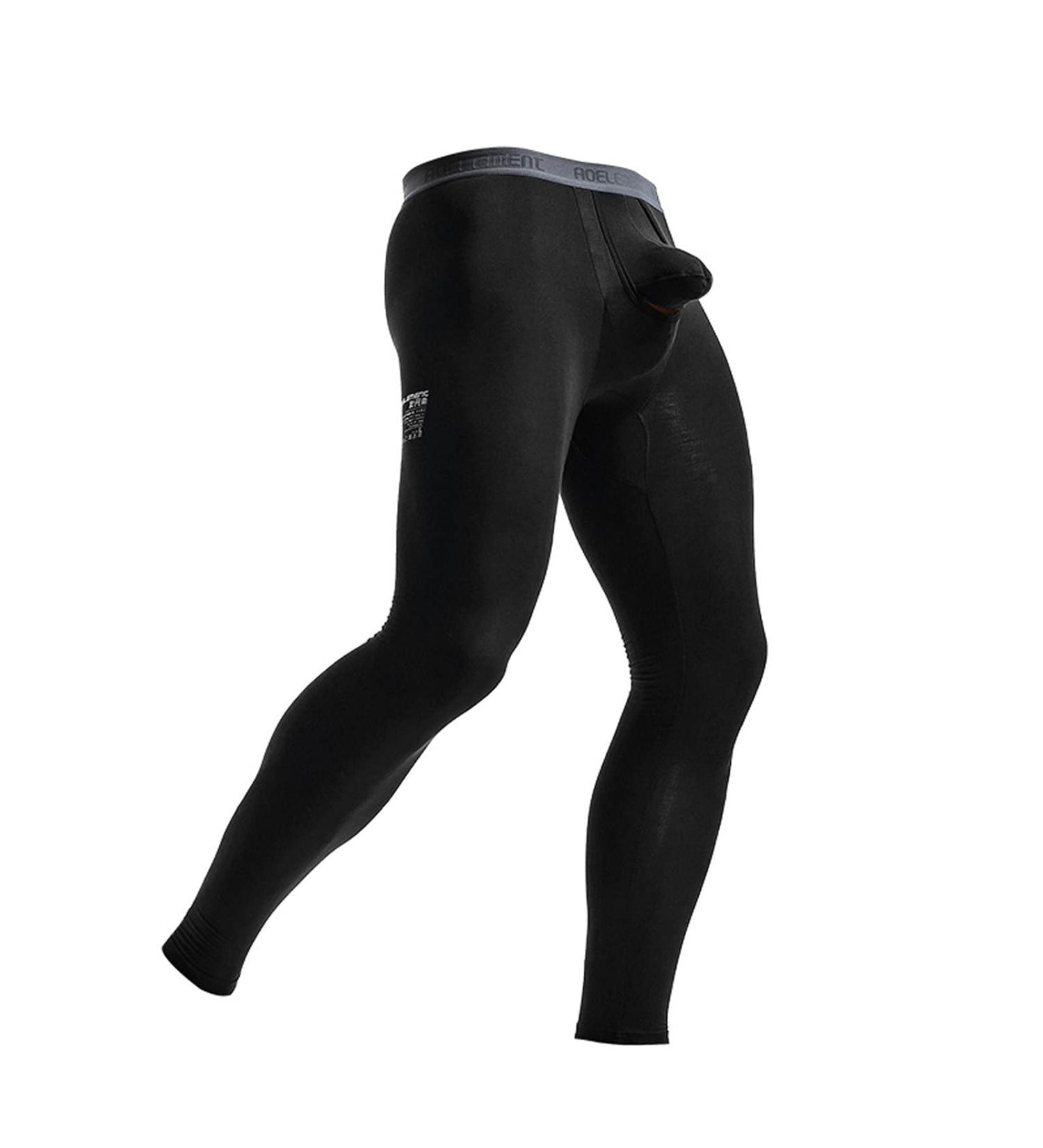 Men's Compression Pants with Pocket, Running Tights for Yoga and Fitness, X-Large Black - Buy Online on SooperMarket.com