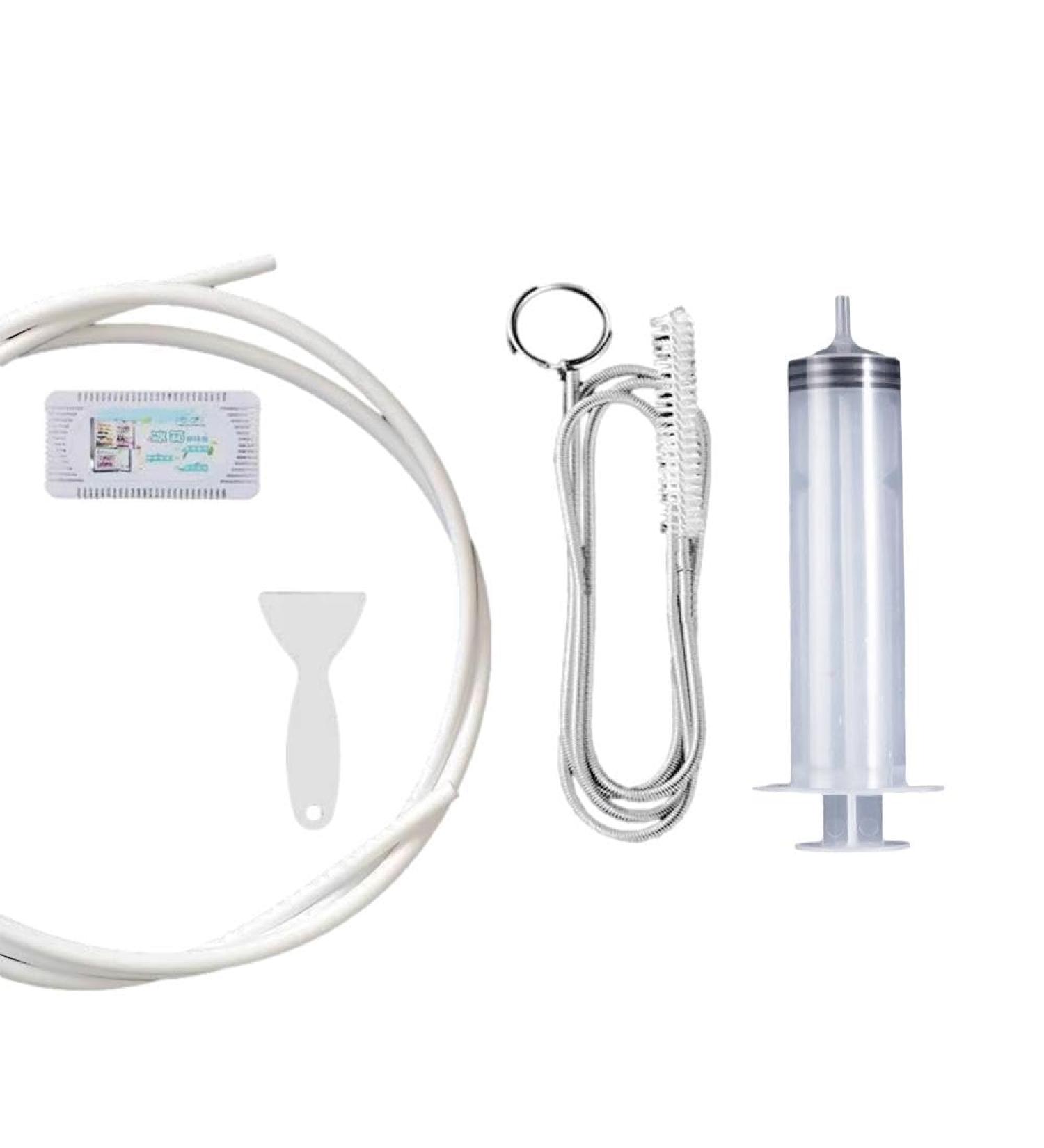 Refrigerator Drain Clean Brush Wash Brush Suction Syringe Hose Fridge Cleaner Dredge Tool Stick Drain Kit 1.5m Fridge Hole White 6pcs - Buy Online on SooperMarket.com