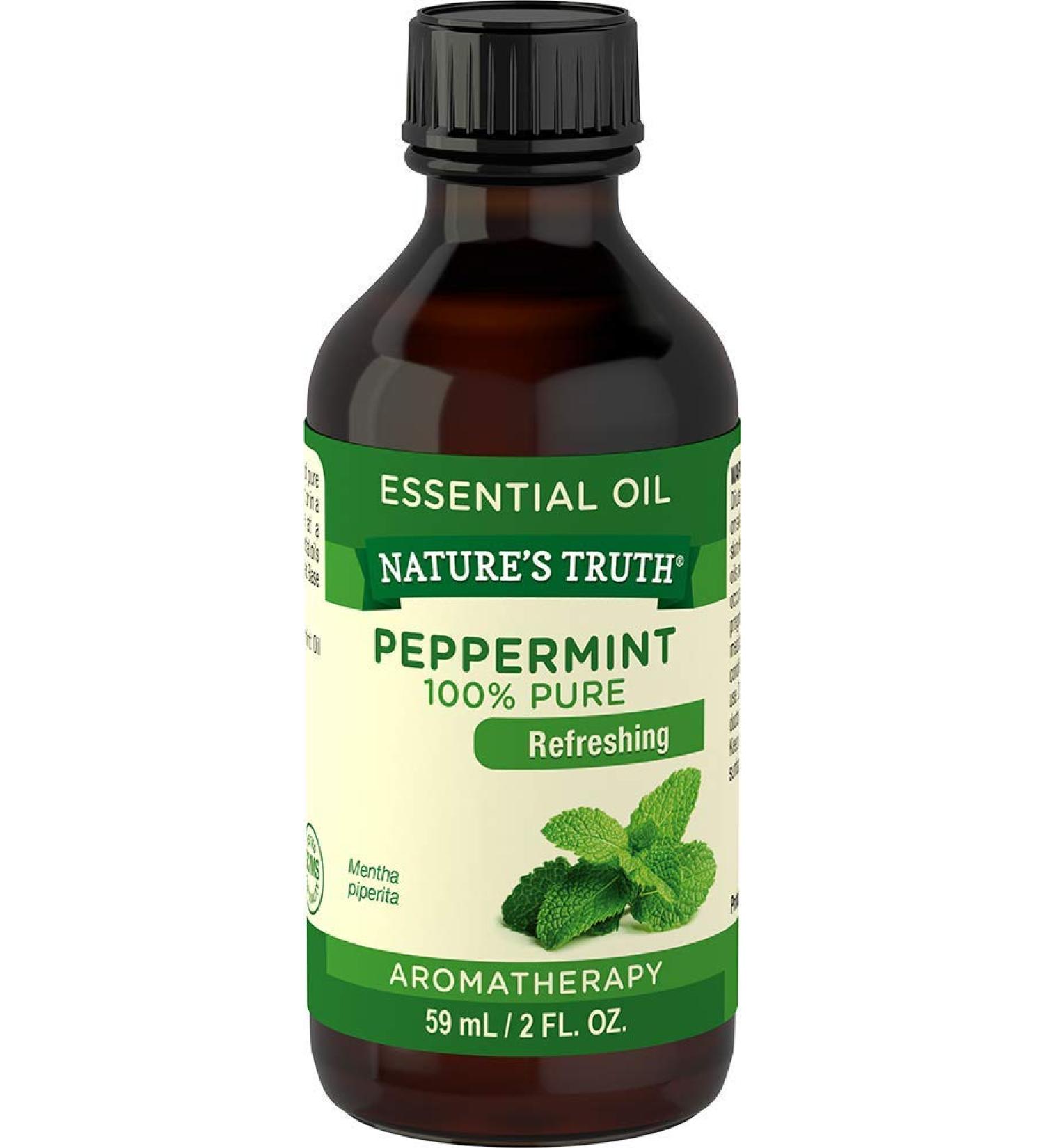 Nature's Truth Peppermint Essential Oil 2 fl oz - 100% Pure, Pack of 1 - Buy Online on SooperMarket.com