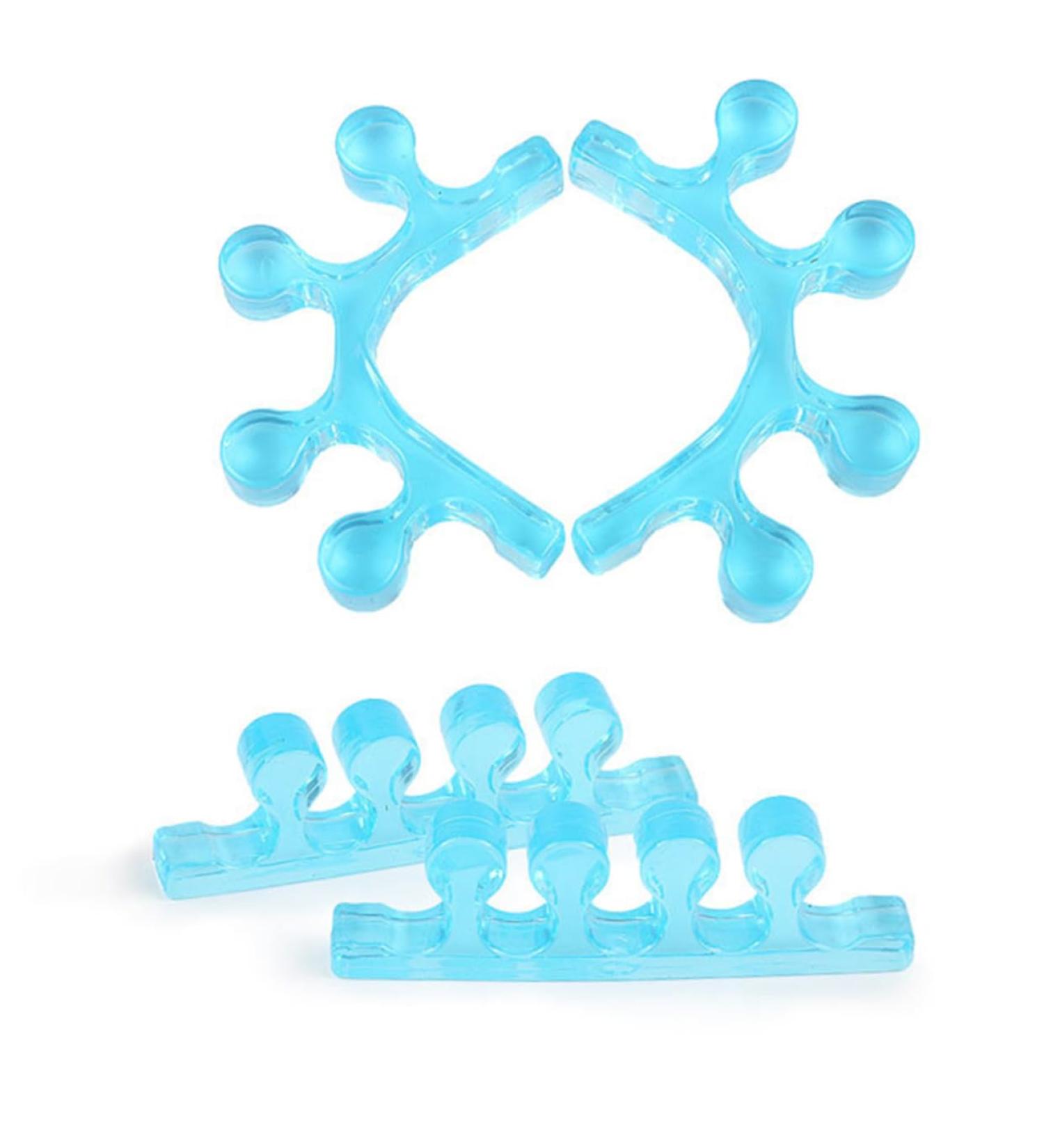 Silicone Gel Shoe Separator Pair for Valgus Adjuster & Lengthening - Blue Orthotic Shoe Padding for Comfort and Support - Buy Online on SooperMarket.com