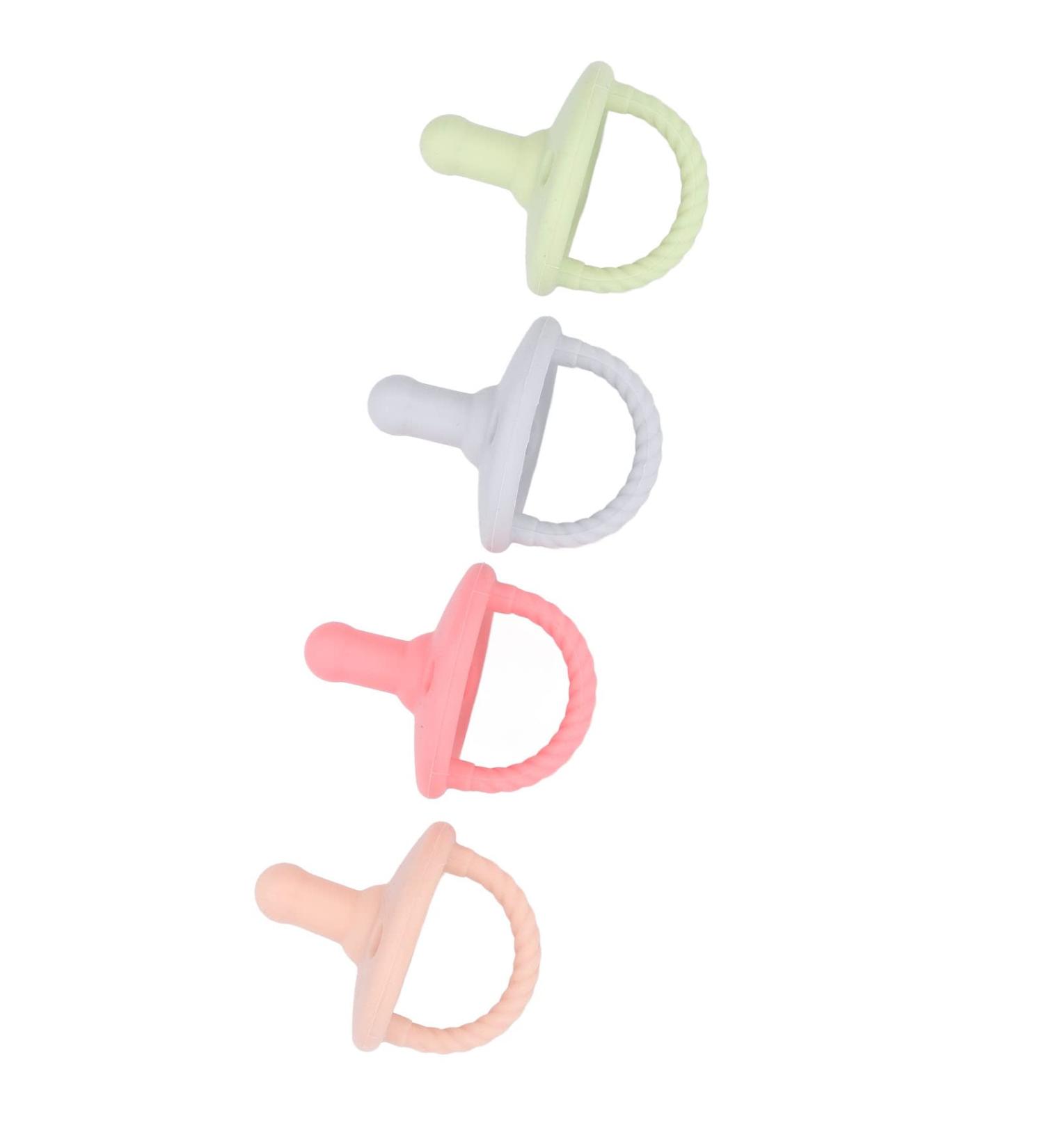 Silicone Baby Pacifier Set - 4PCS Breast-Like Design with Skin Texture for Nursery | International Shipping - Buy Online on SooperMarket.com