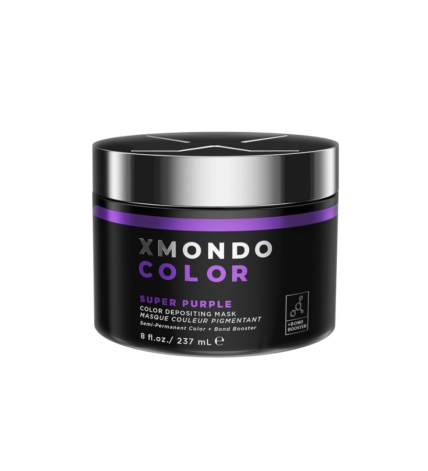 XMONDO Color Super Purple Mask & Semi-Permanent Dye | Bond Booster & Hyaluronic Acid | Vegan Nourishment & Repair | 8 Fl Oz - Buy Online on SooperMarket.com