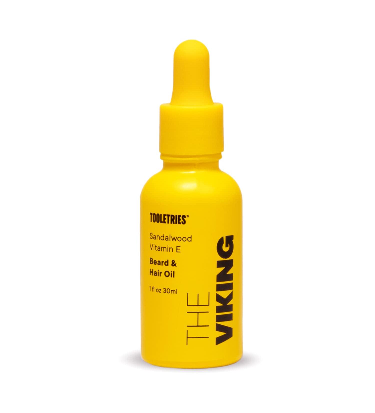 Tooletries Viking Scented Beard & Hair Oil for Men - Sandalwood & Vitamin E - Conditions Hydrates & Prevents Dandruff - Made in Australia - 1 fl oz - Buy Online on SooperMarket.com