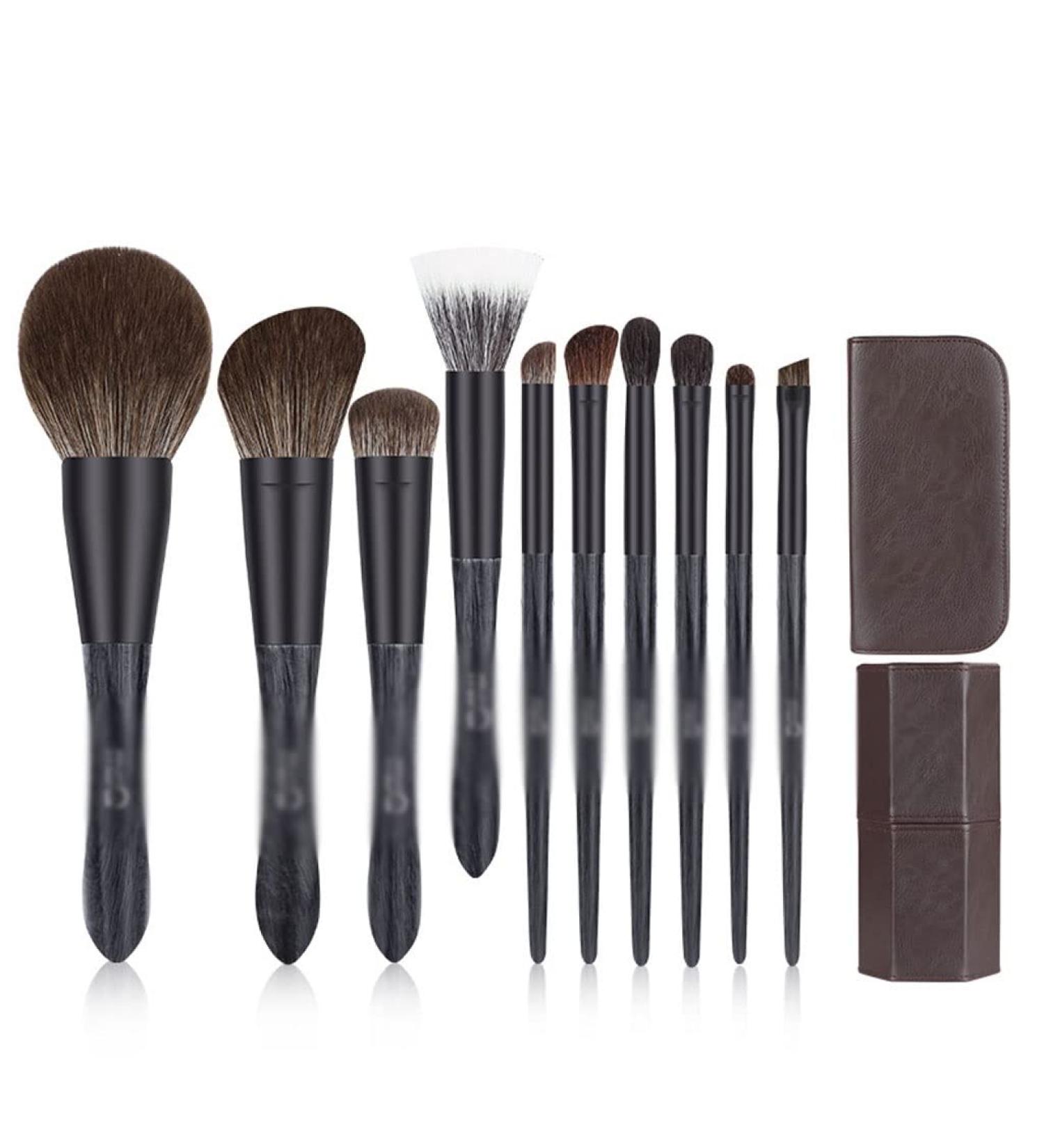 DFHBFG 10 Brushes Set Complete Makeup Brush Set for Concealer Spot Loose Powder & Eye Shadow Perfect for Flawless Makeup Application - Buy Online on SooperMarket.com