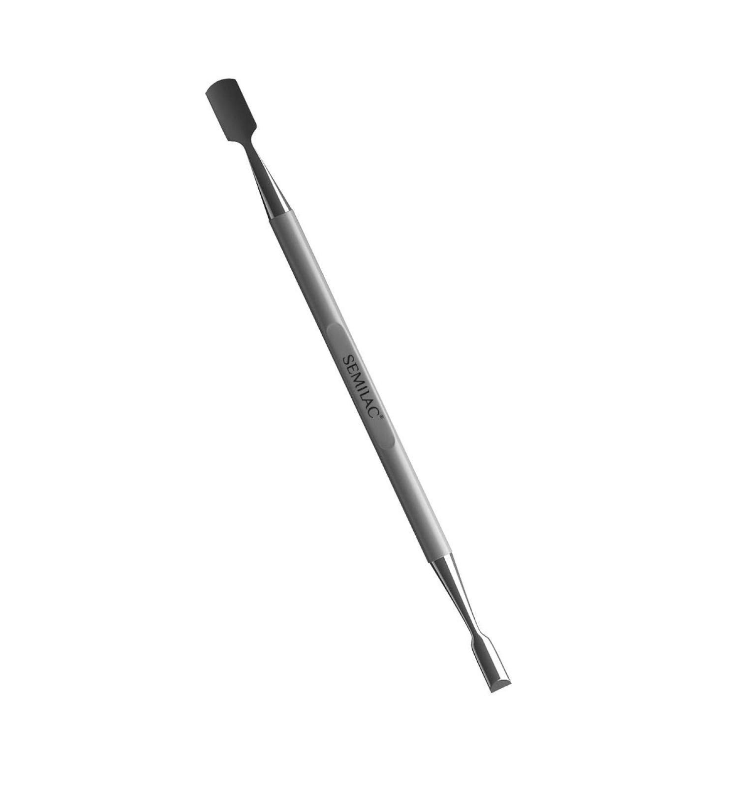 Semilac Pusher Nagelhautber and the nail skin remover nail cleaner to prepare the nail for the nail polish stainless steel spatula for manicure and pedicure gray one -sided