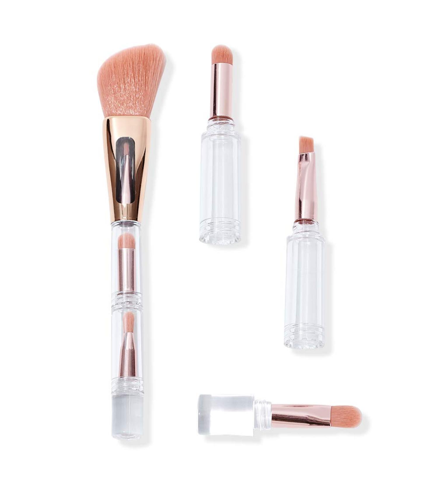 Professional Multi-function Makeup Brush Set | Soft & Comfortable Travel Brushes | 4-in-1 Face & Eye Shadow Brushes - Buy Online on SooperMarket.com