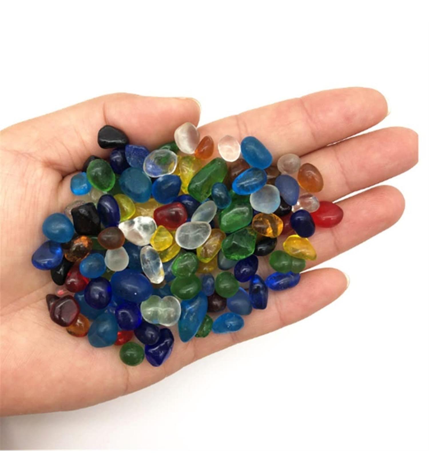 Natural Stone Coloured Glaze Tumbled StoneHome Decor Garden Flower Decorative Can be Used for (Size : 200G) ningxiao (Size : 150G) - Buy Online on SooperMarket.com