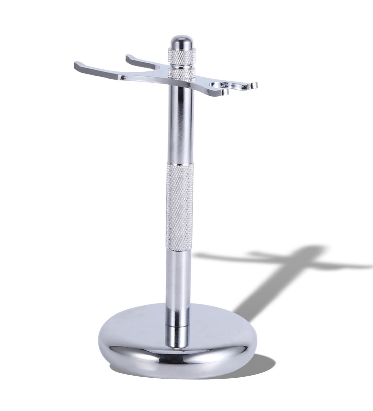 Premium Aluminum Shaving Brush Stand - Durable Holder Rack for Grooming Tools | 15cm x 7cm | Fast International Shipping - Buy Online on SooperMarket.com