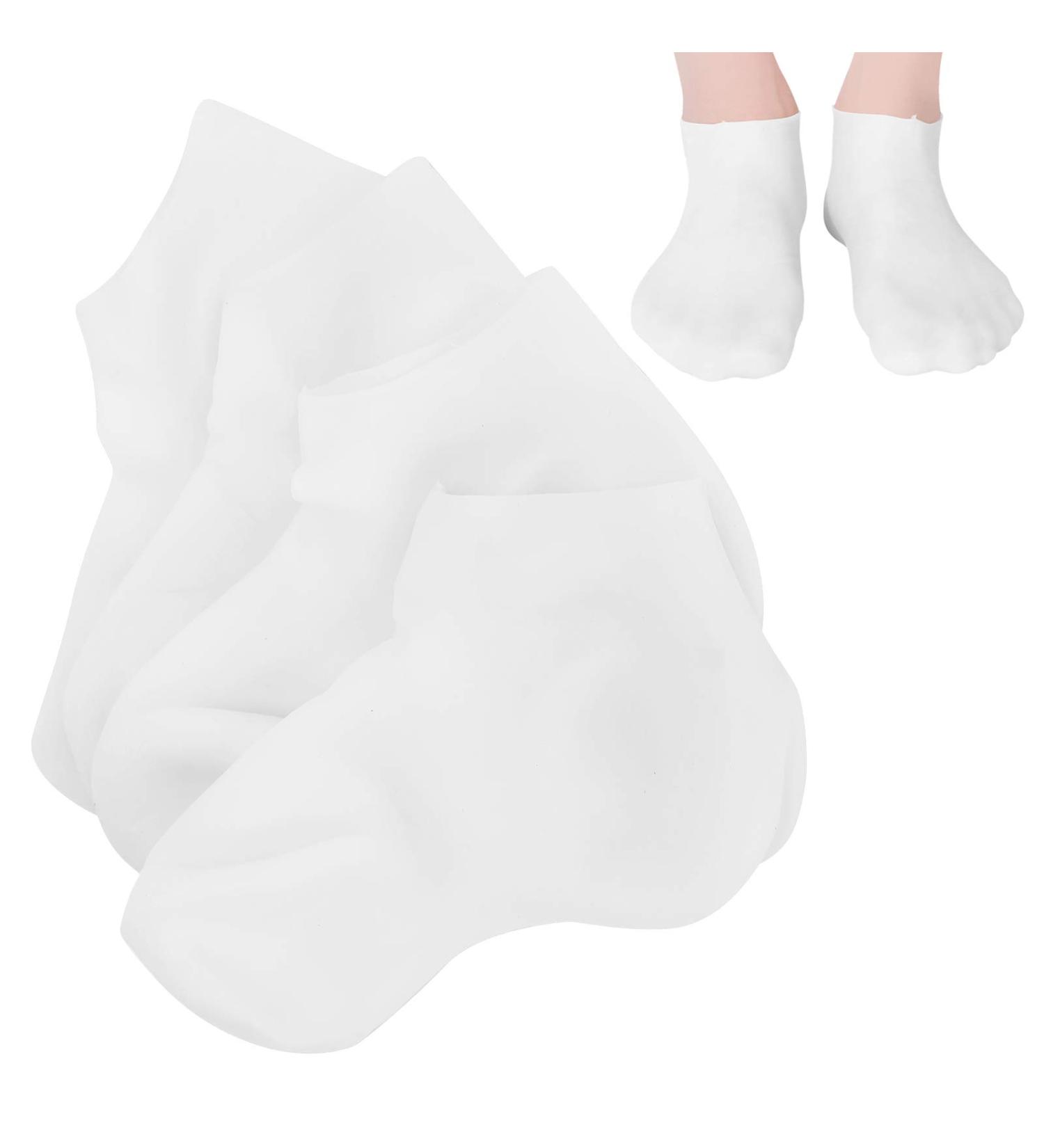 Moisturizing Socks - 2 Pairs of Elastic Spa Socks for Dry Feet & Cracked Heels (Size M 36-38) | Overnight Footcare Peeling Socks - Buy Online on SooperMarket.com